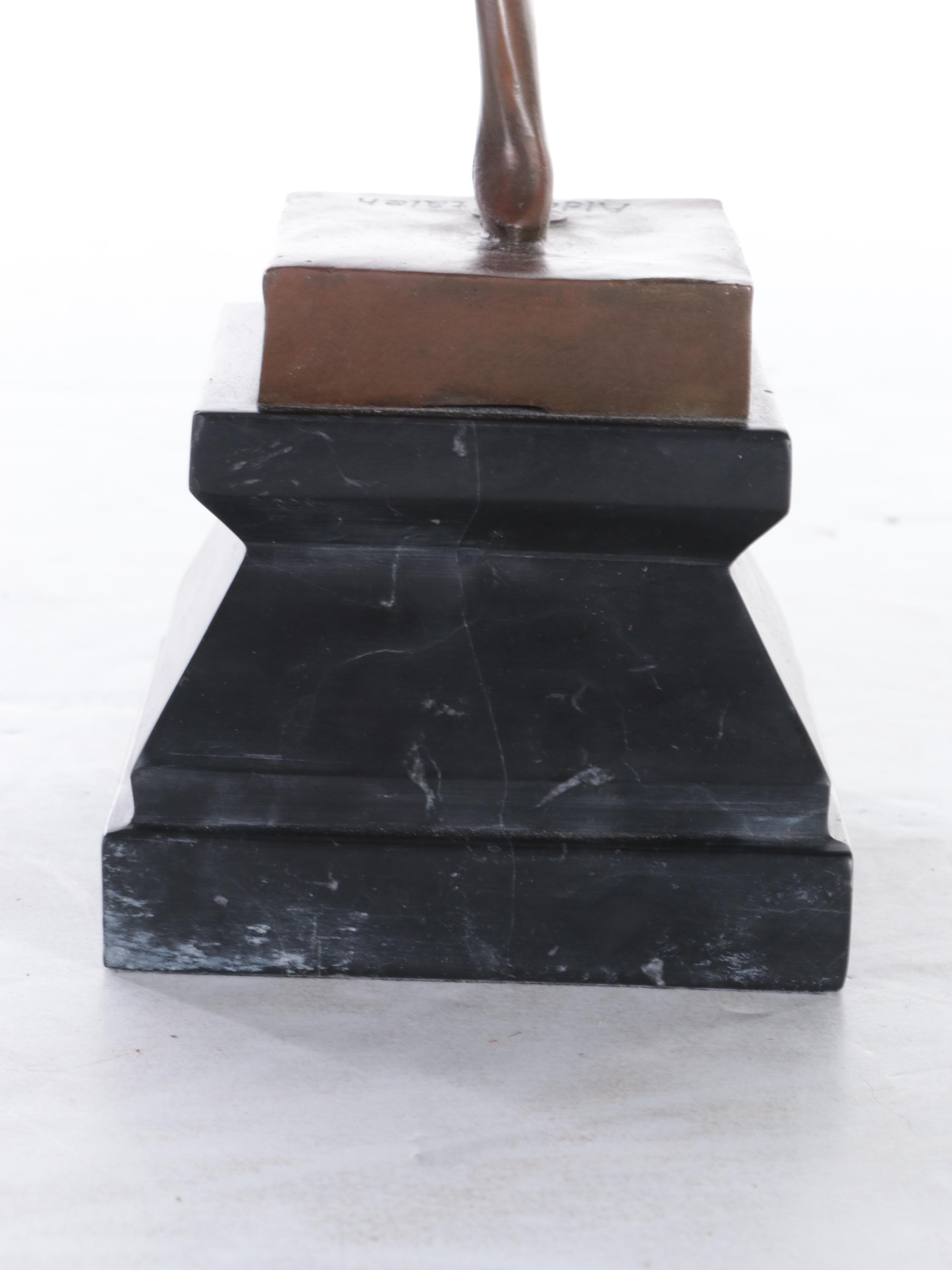 Aldo Vitaleh Bronze Sculpture of Female Dancer