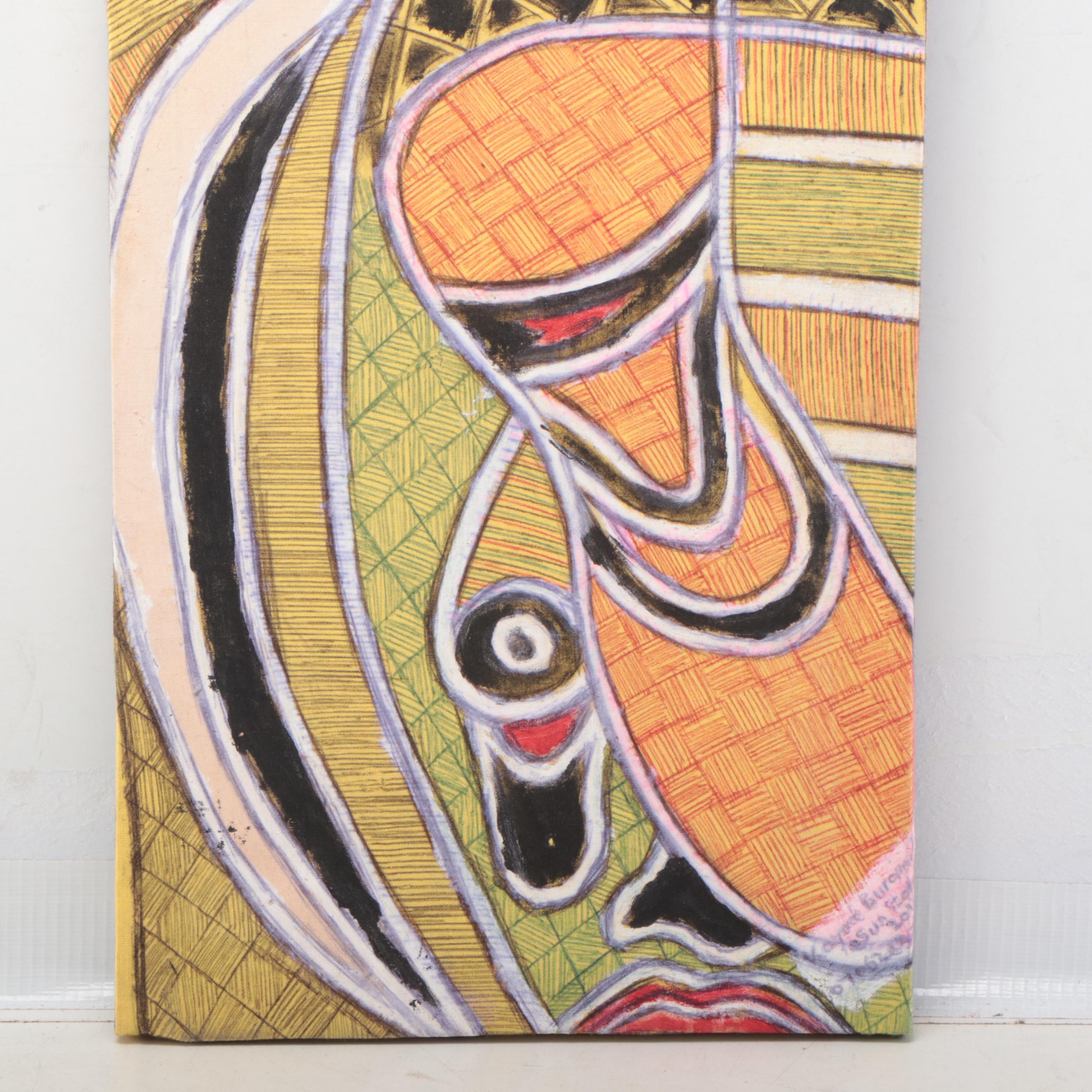 Kayode Buraimoh Mixed Media Painting, 2013