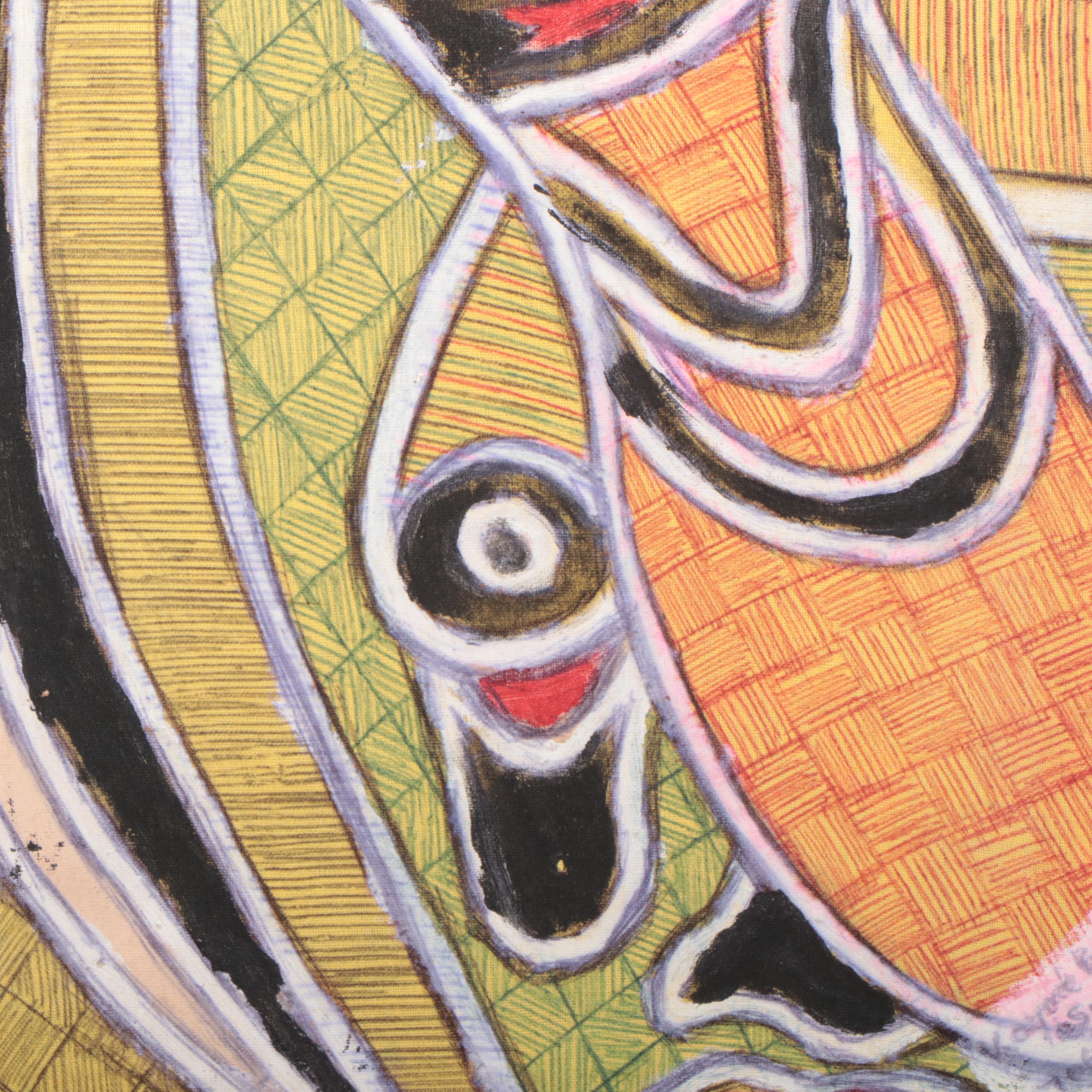 Kayode Buraimoh Mixed Media Painting, 2013