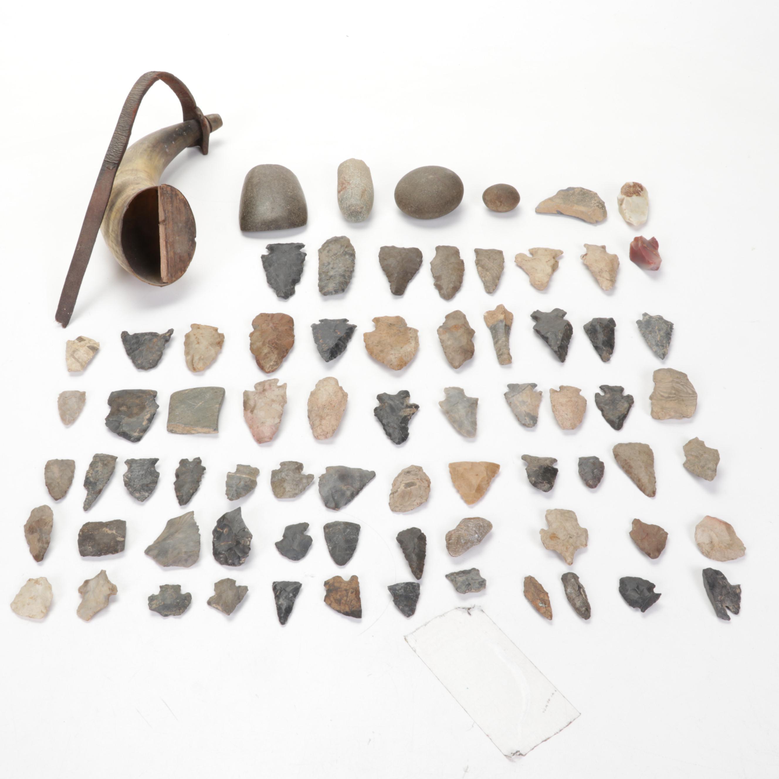 Projectile Points, Stone Tools and Gunpowder Horn