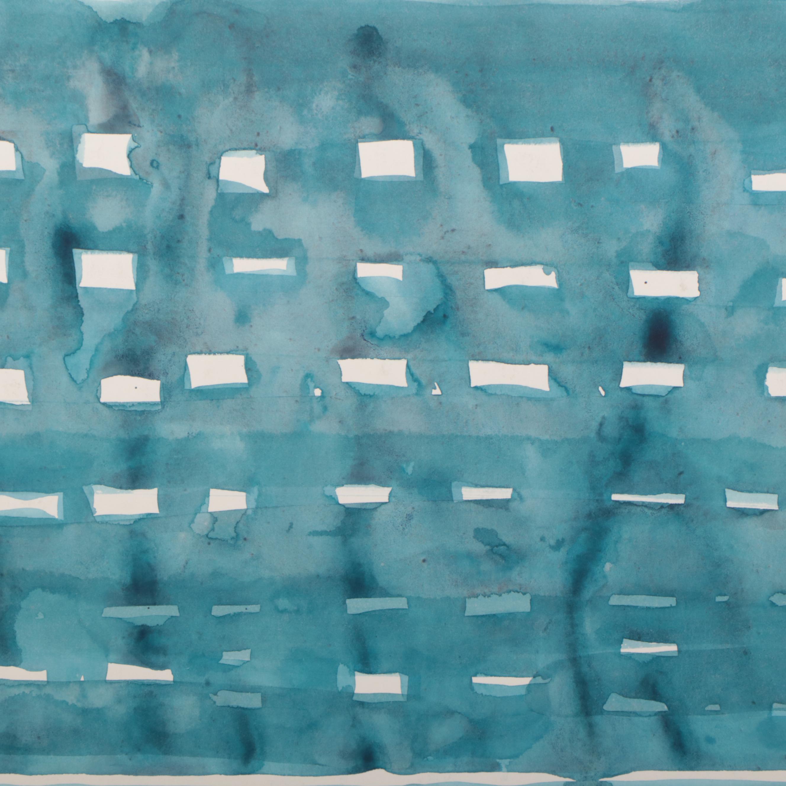 Jack Meanwell Abstract Watercolor Painting, 1978