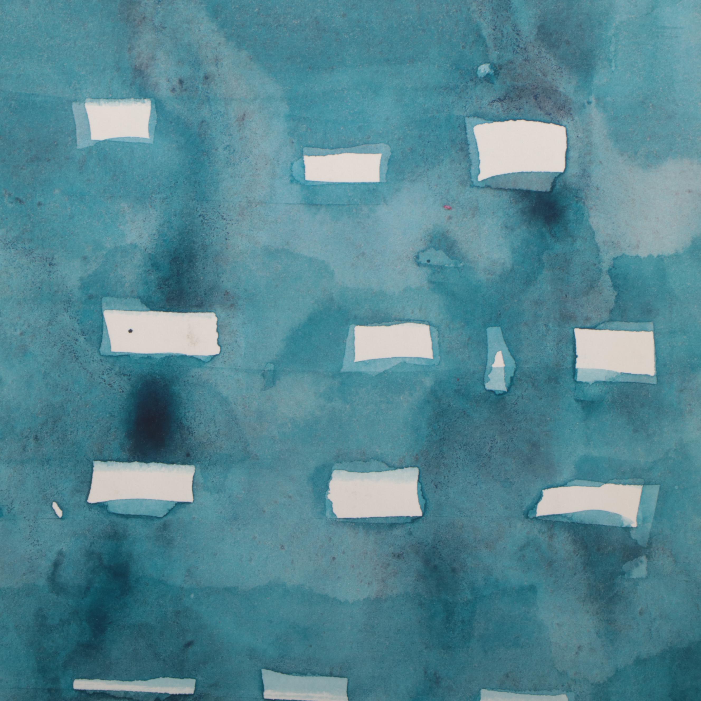 Jack Meanwell Abstract Watercolor Painting, 1978