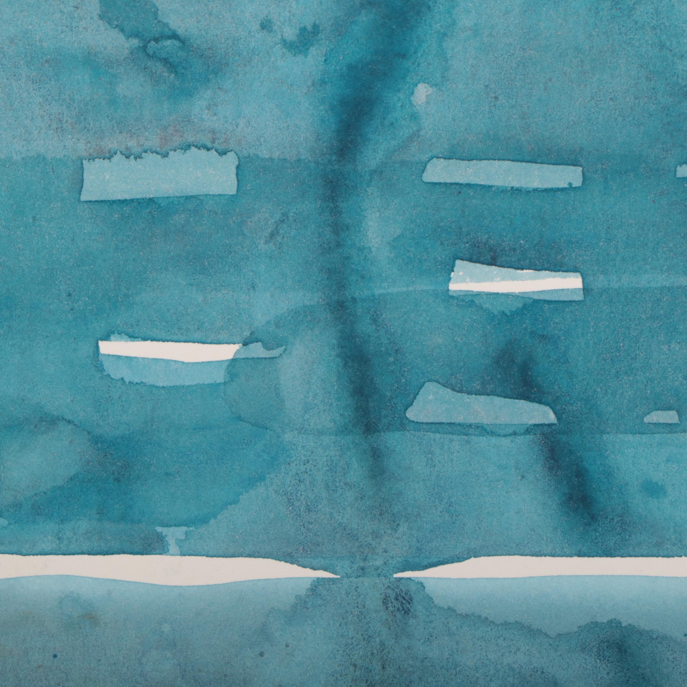 Jack Meanwell Abstract Watercolor Painting, 1978