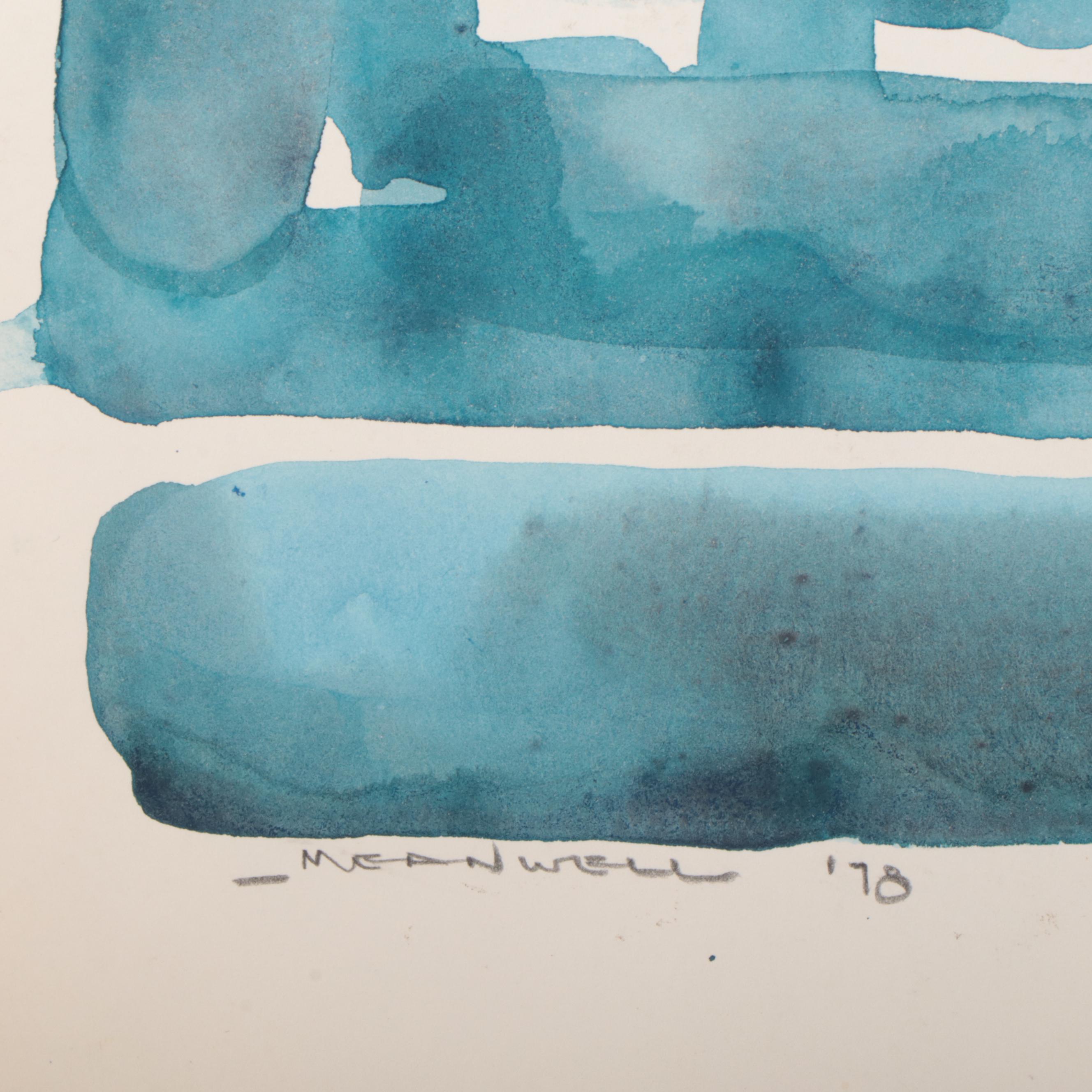 Jack Meanwell Abstract Watercolor Painting, 1978