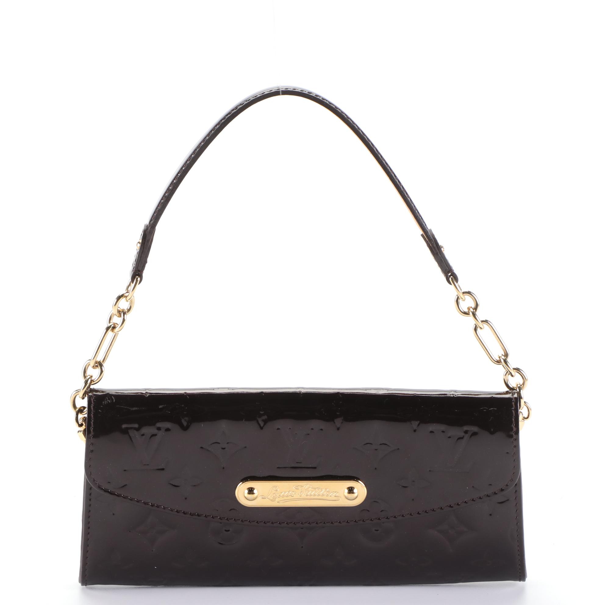 Louis Vuitton Sunset Boulevard Shoulder Bag in Amarante Monogram Vernis