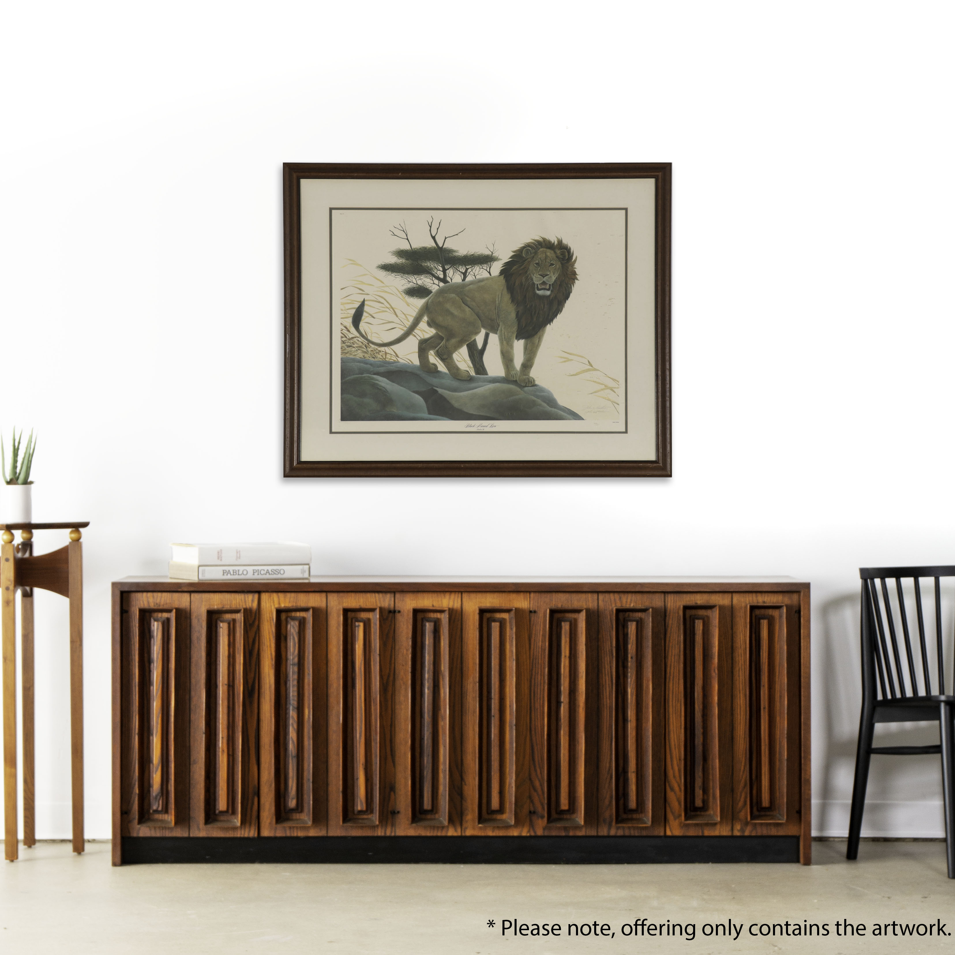 John Ruthven Offset Lithograph "Black Maned Lion"