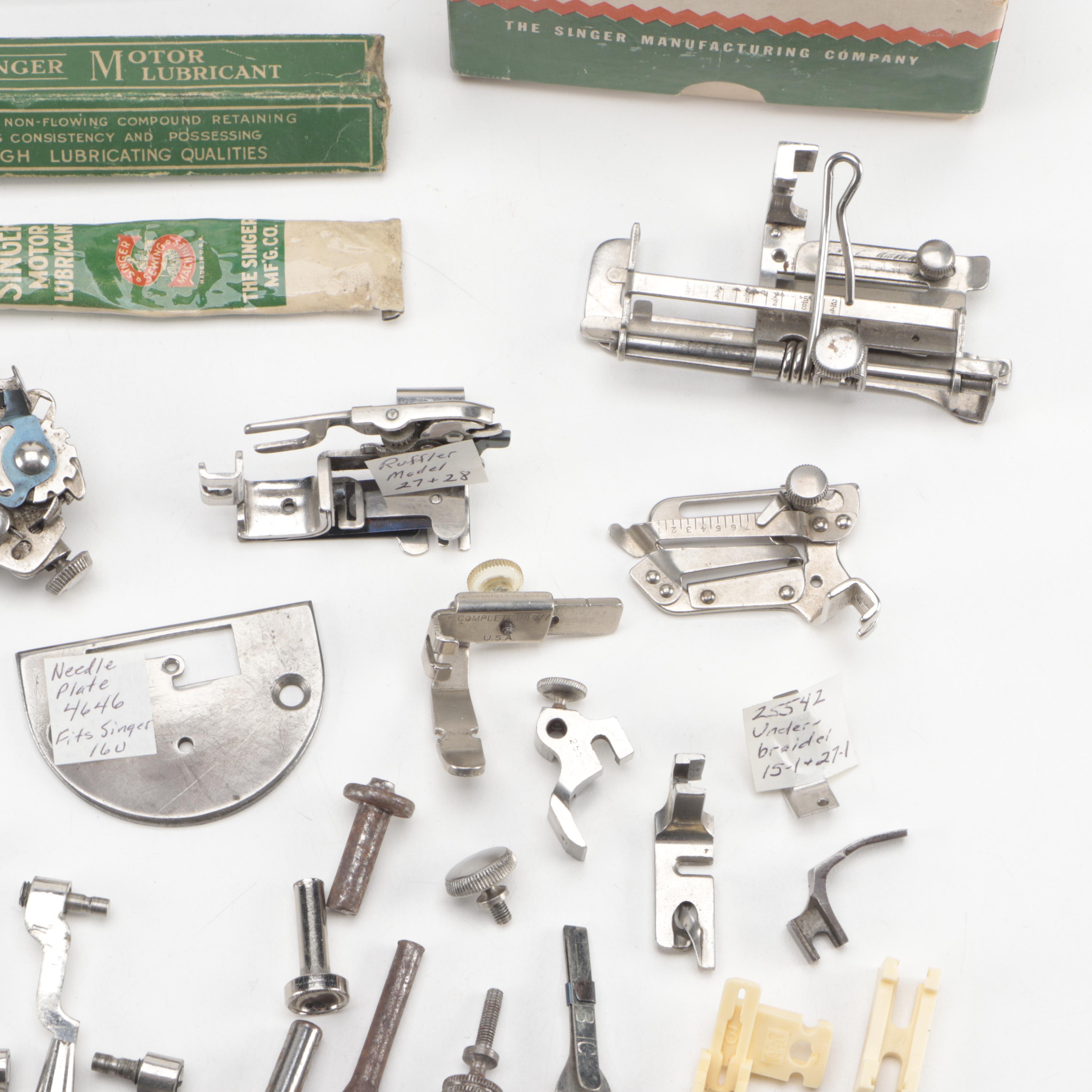 Singer Sewing Machine Buttonholer and Other Accessories, Mid-20th Century