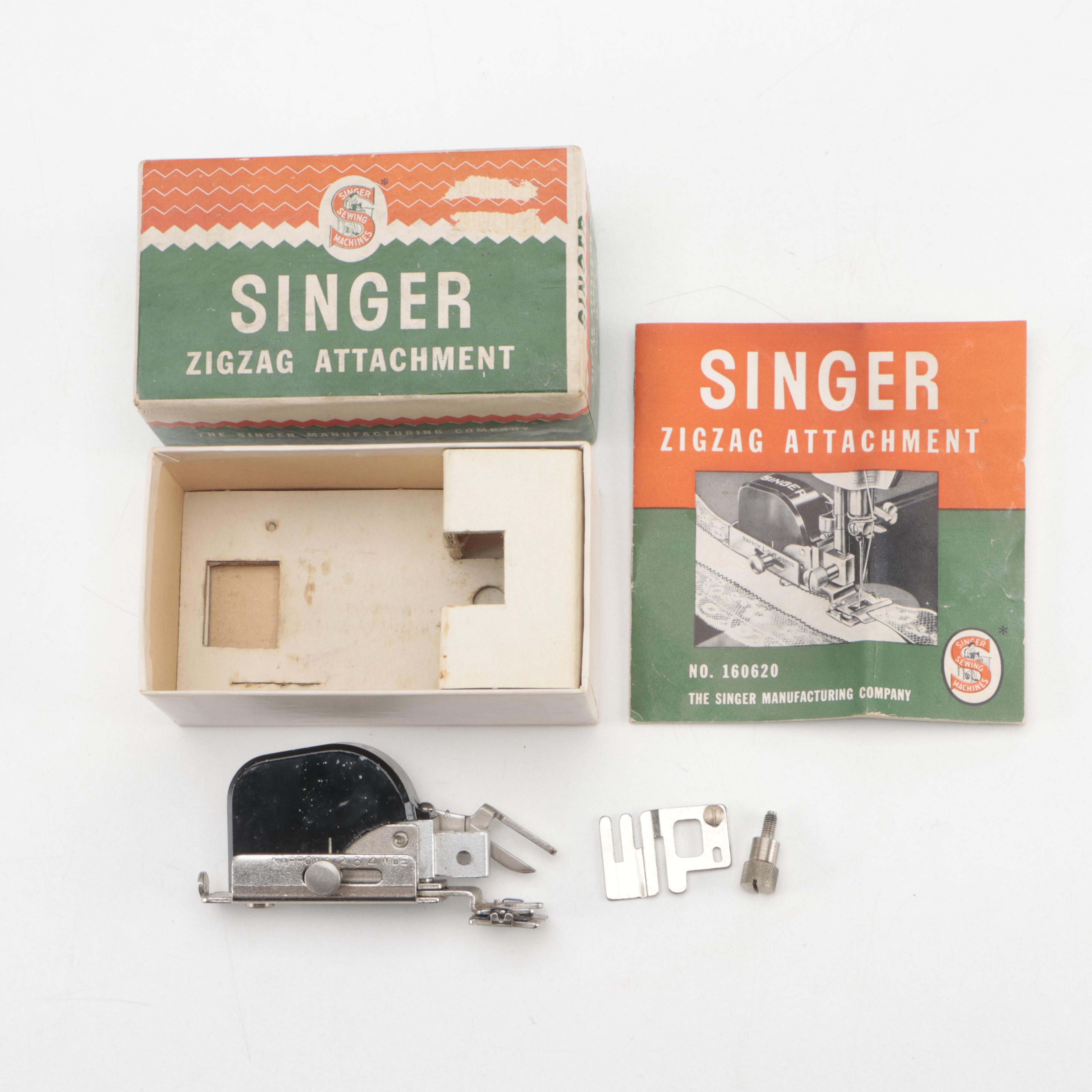 Singer Sewing Machine Buttonholer and Other Accessories, Mid-20th Century