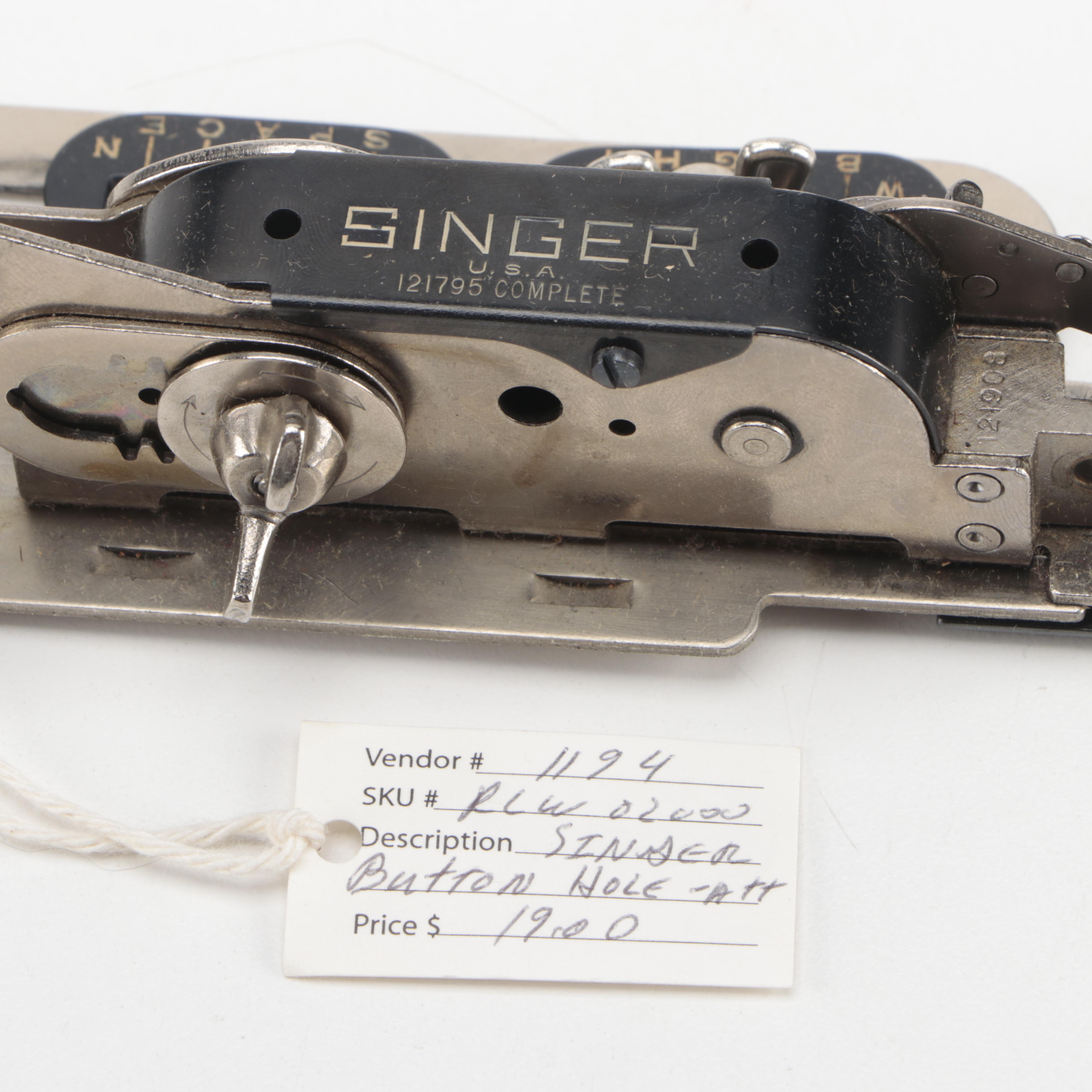Singer Sewing Machine Buttonholer and Other Accessories, Mid-20th Century