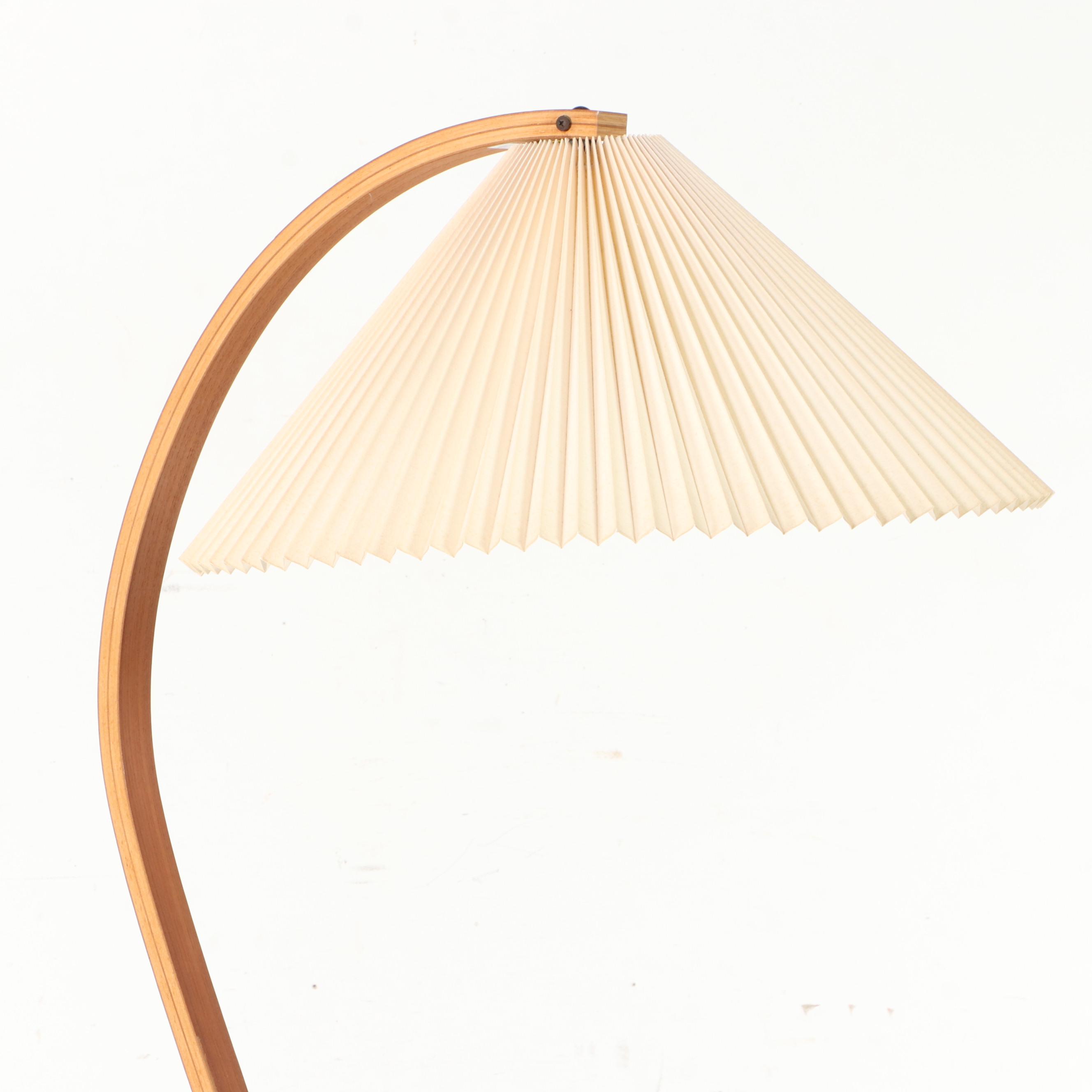Mads Caprani for Caprani Light Teak & Beech Plywood & Enameled Steel Floor Lamp