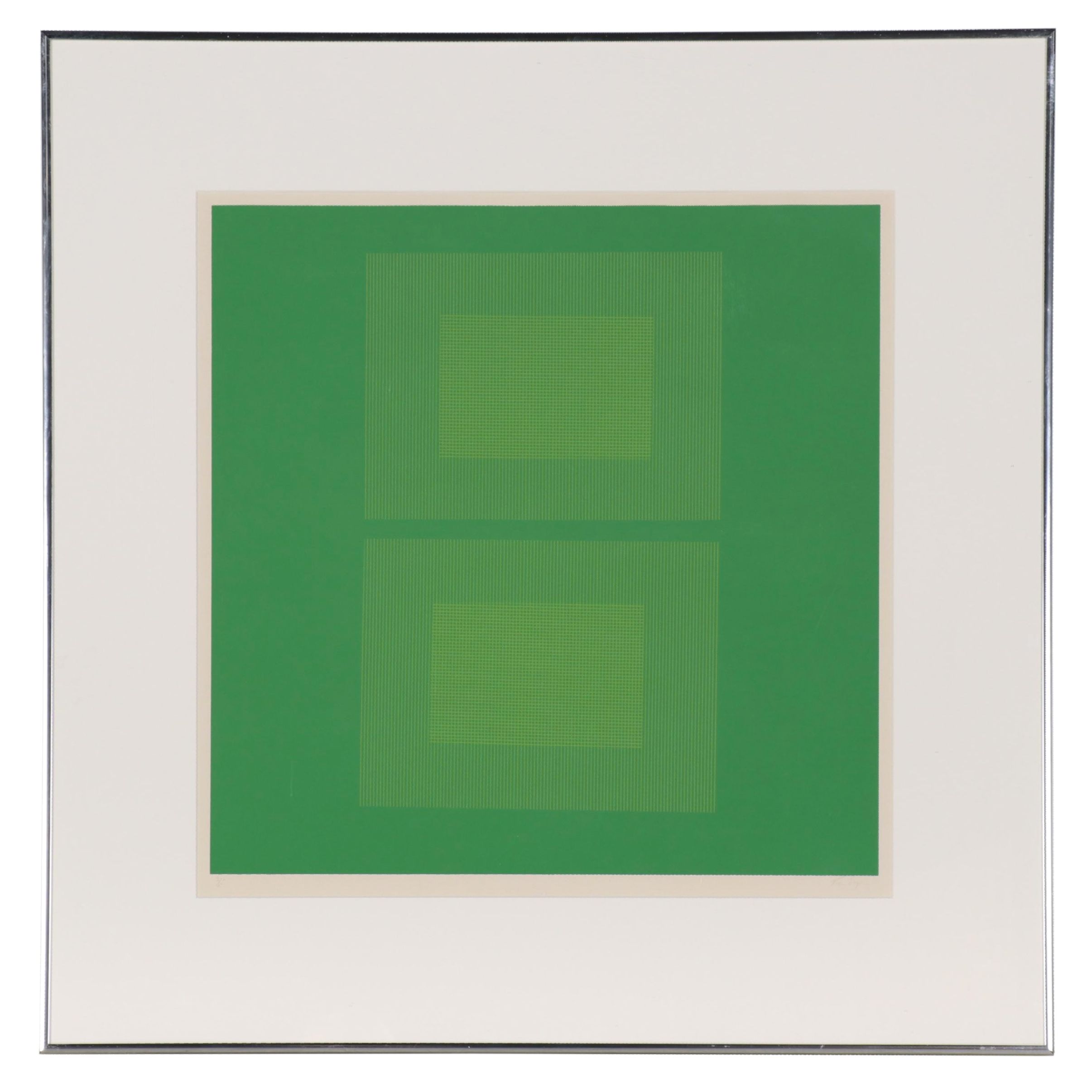 Roger Sayer Abstract Geometric Serigraph, Late 20th Century