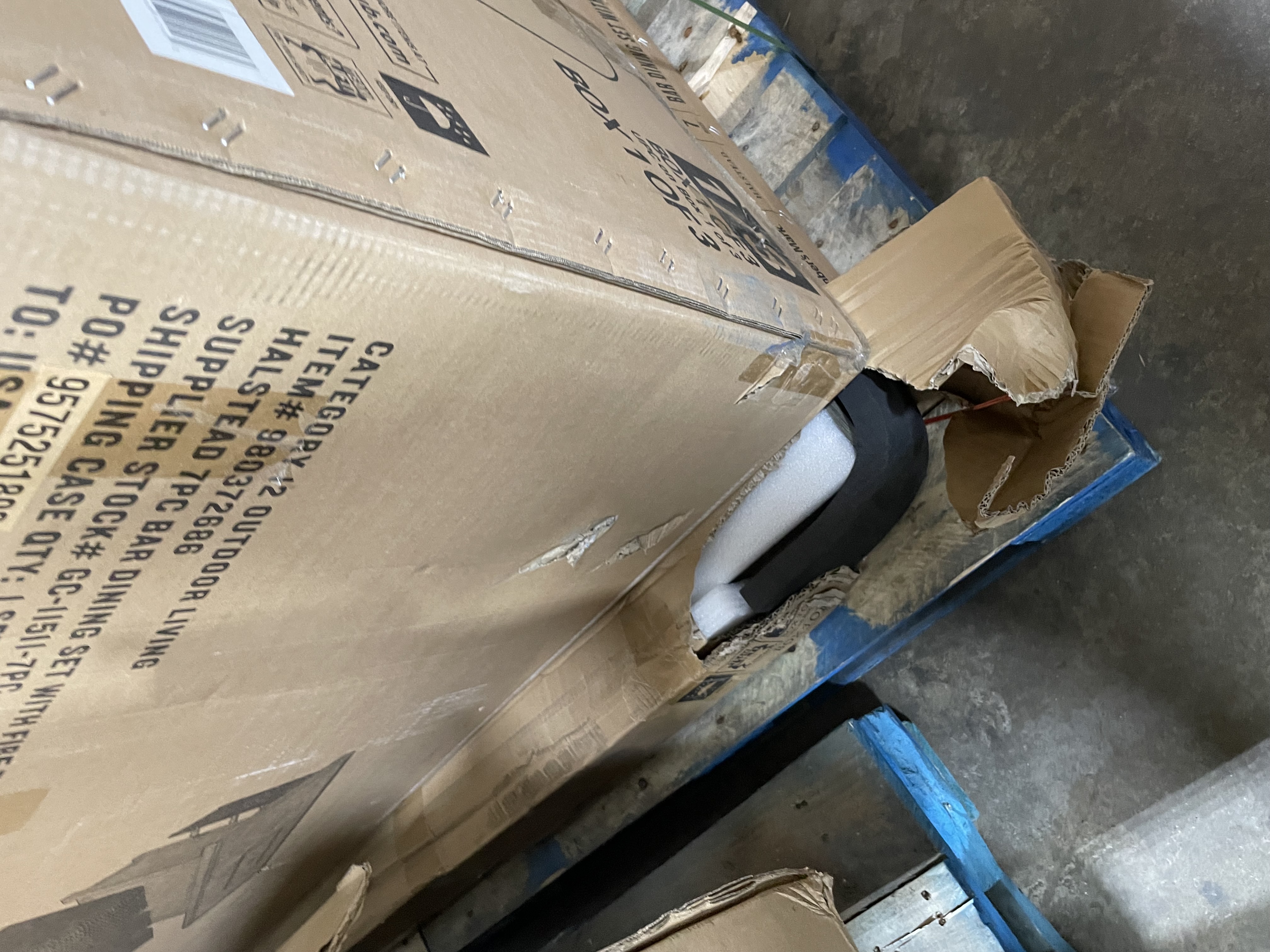 Member's Mark Halstead 7-Piece Resin Wicker Fire Pit Dining Set