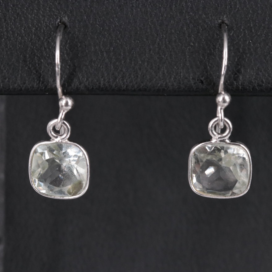 Sterling Silver Gemstone Drop Earrings