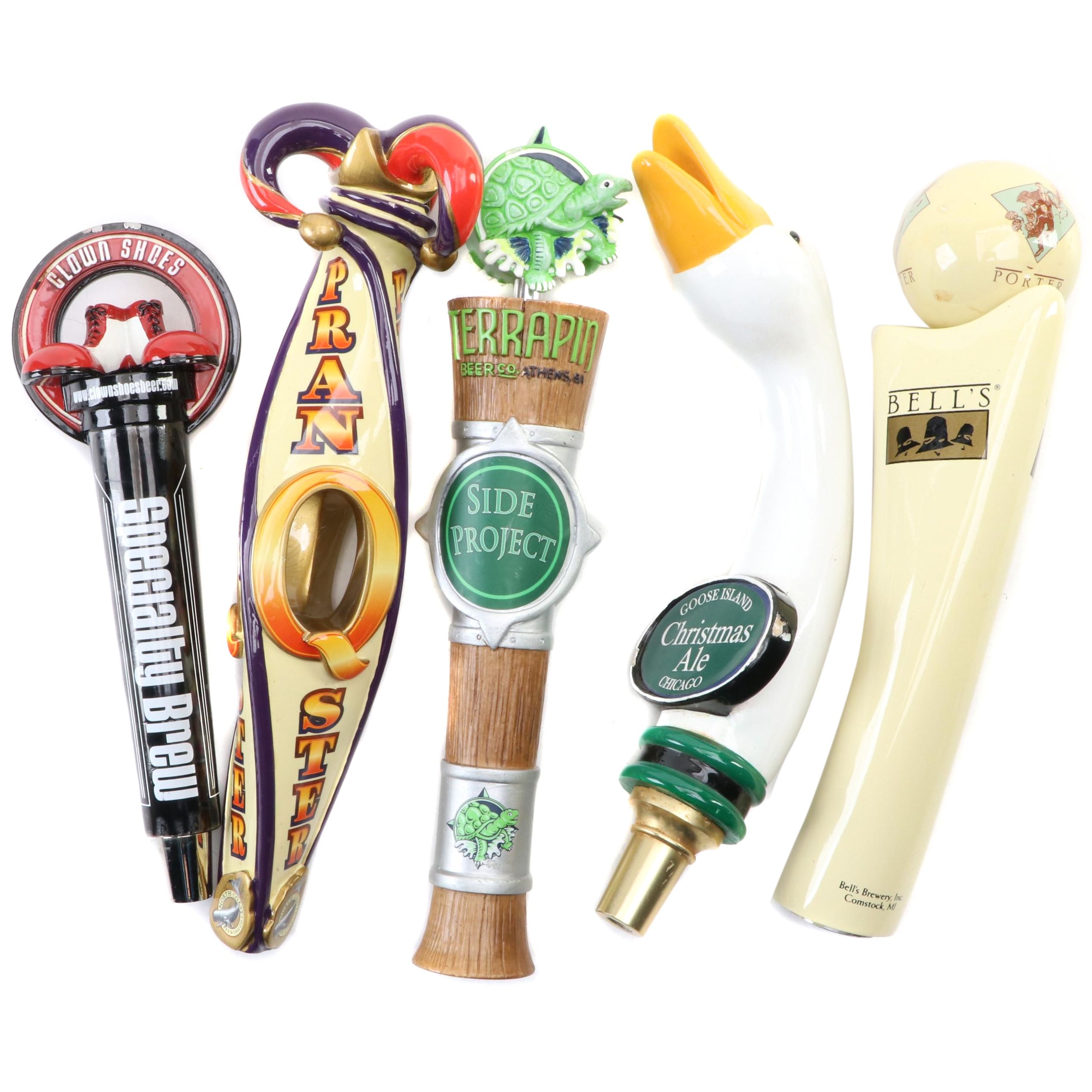Bell's, Clown Shoes, Goose Island, Terrapin and North Coast Beer Tap Handles