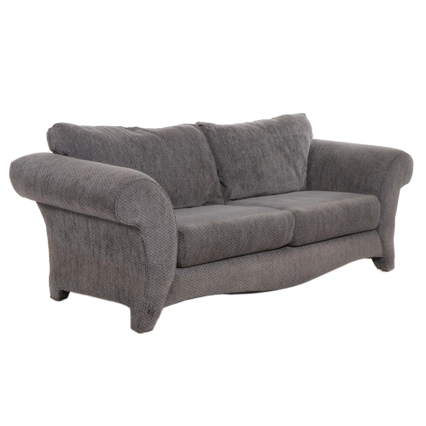 Klaussner for Sealy Chenille Upholstered Two-Seat Sofa