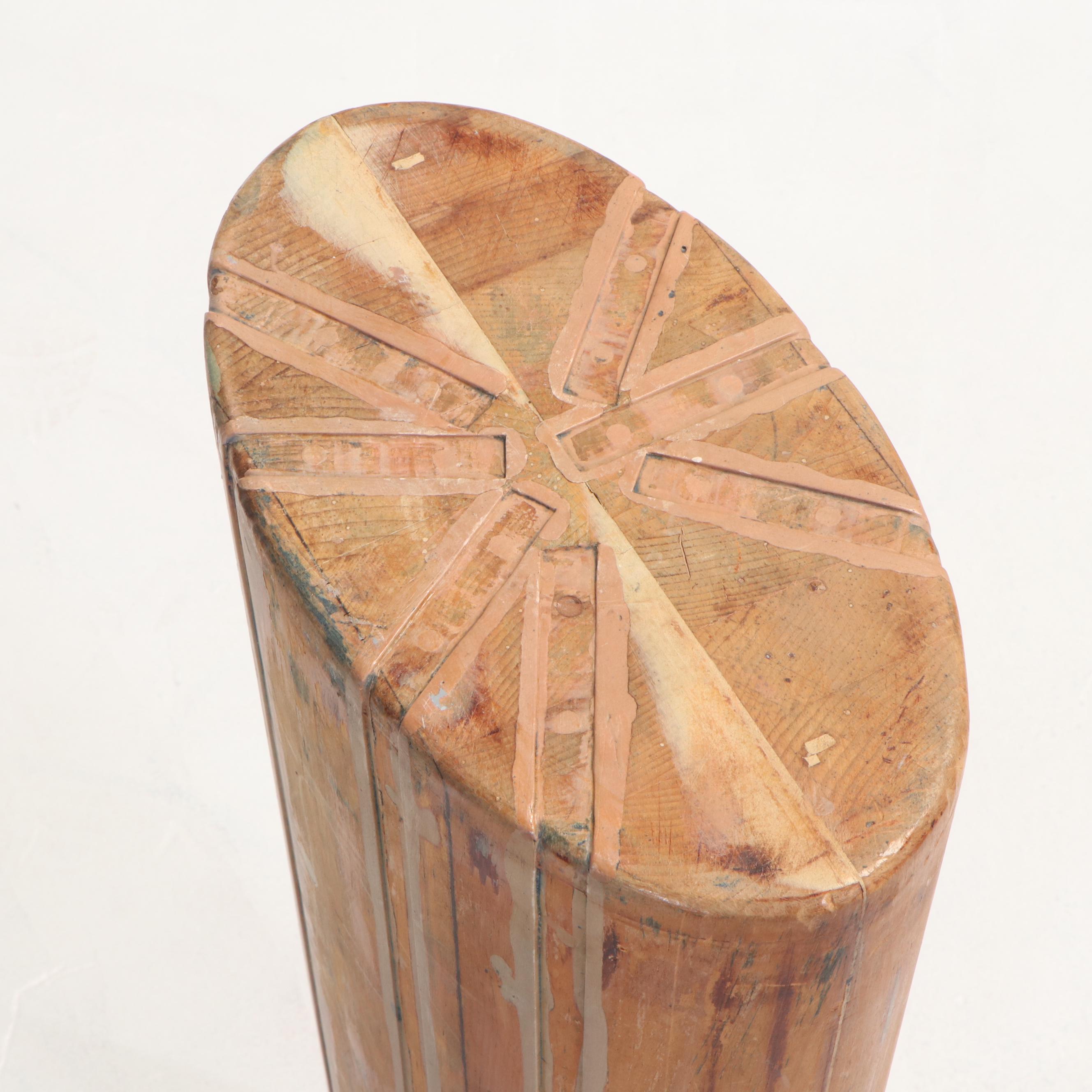 Industrial Style Wood Pedestal