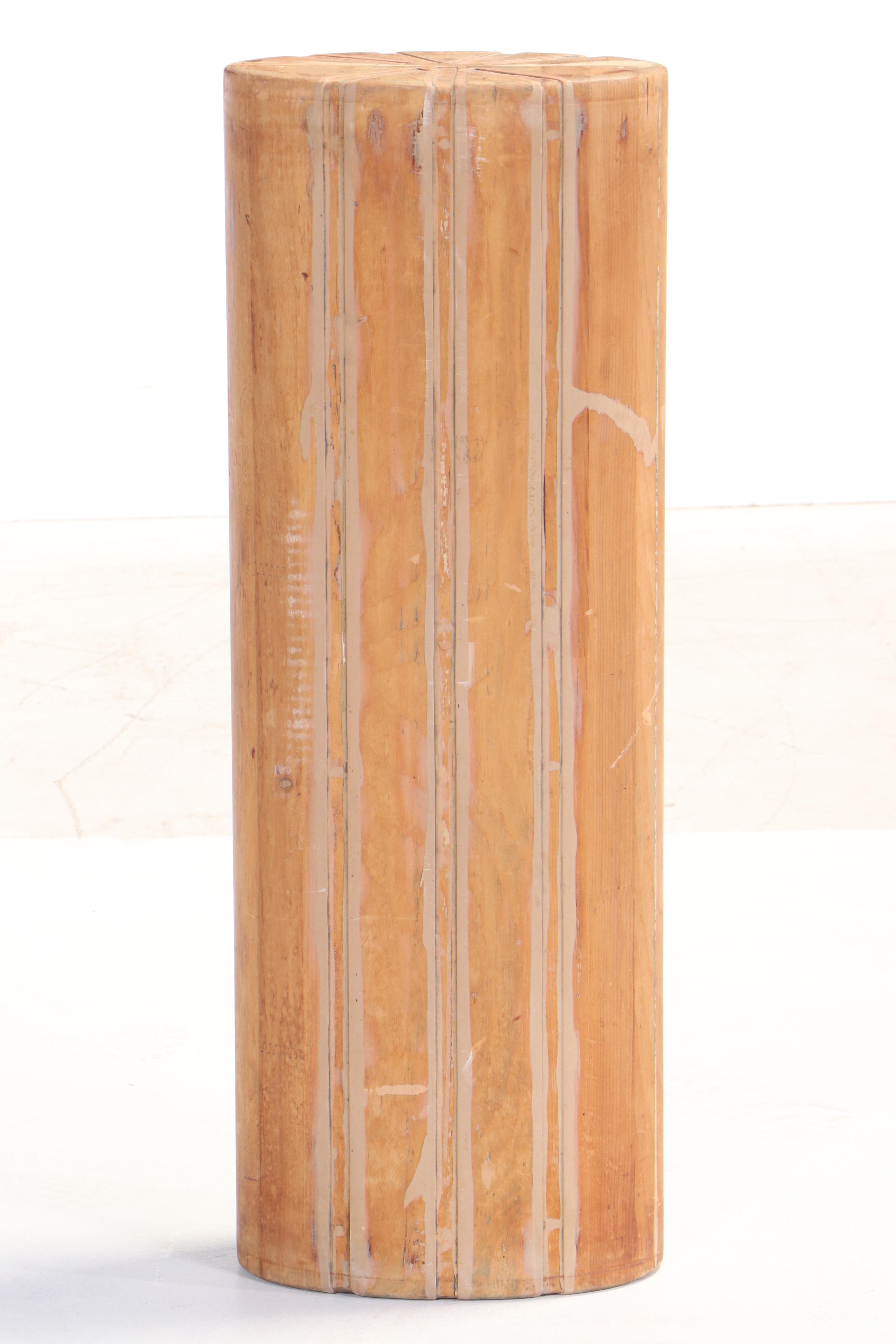 Industrial Style Wood Pedestal