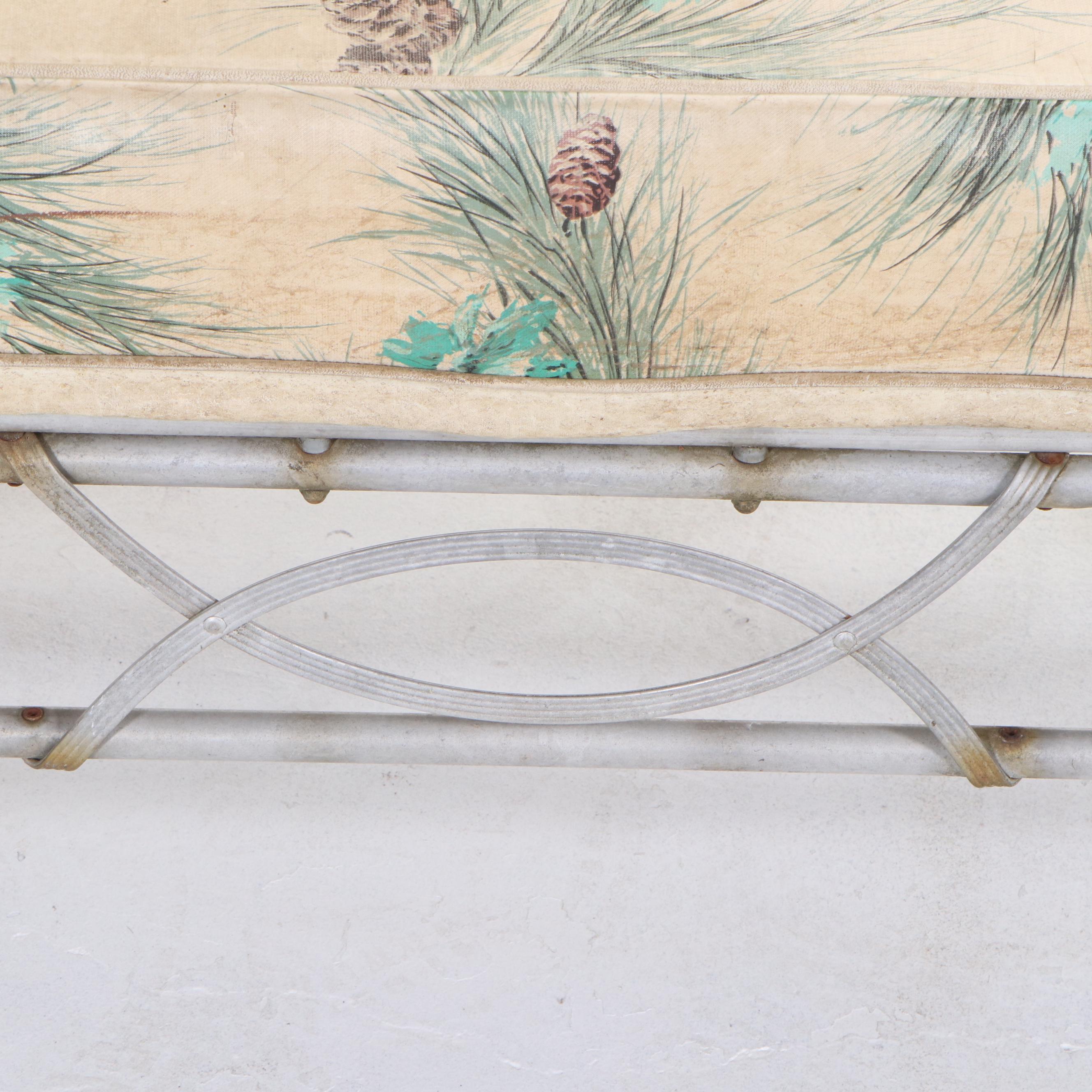 Aluminum Patio Louge Chair, Rocker, and Loveseat Glider, Mid-20th Century