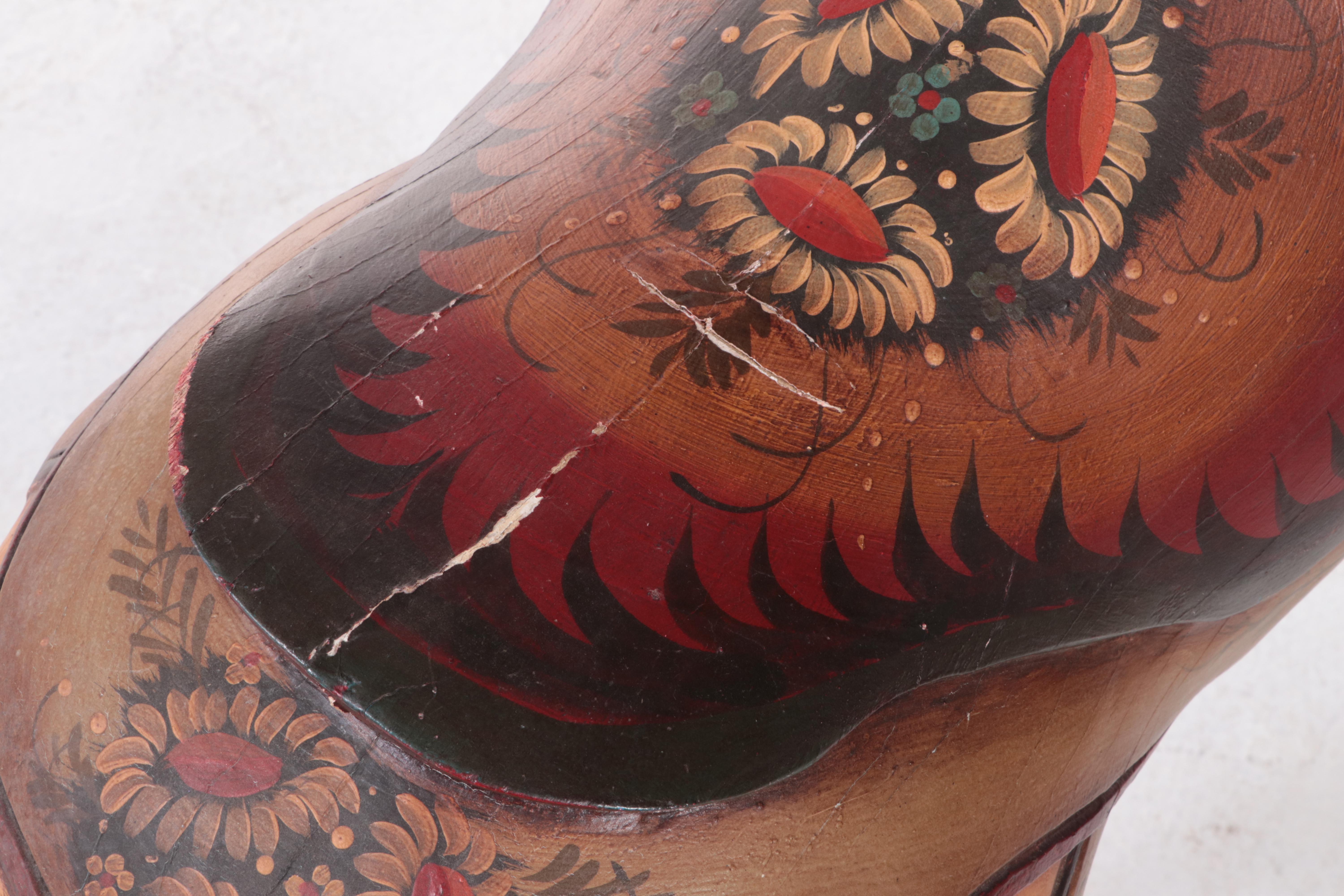 Hand-Carved Wood and Plaster Carousel Horse