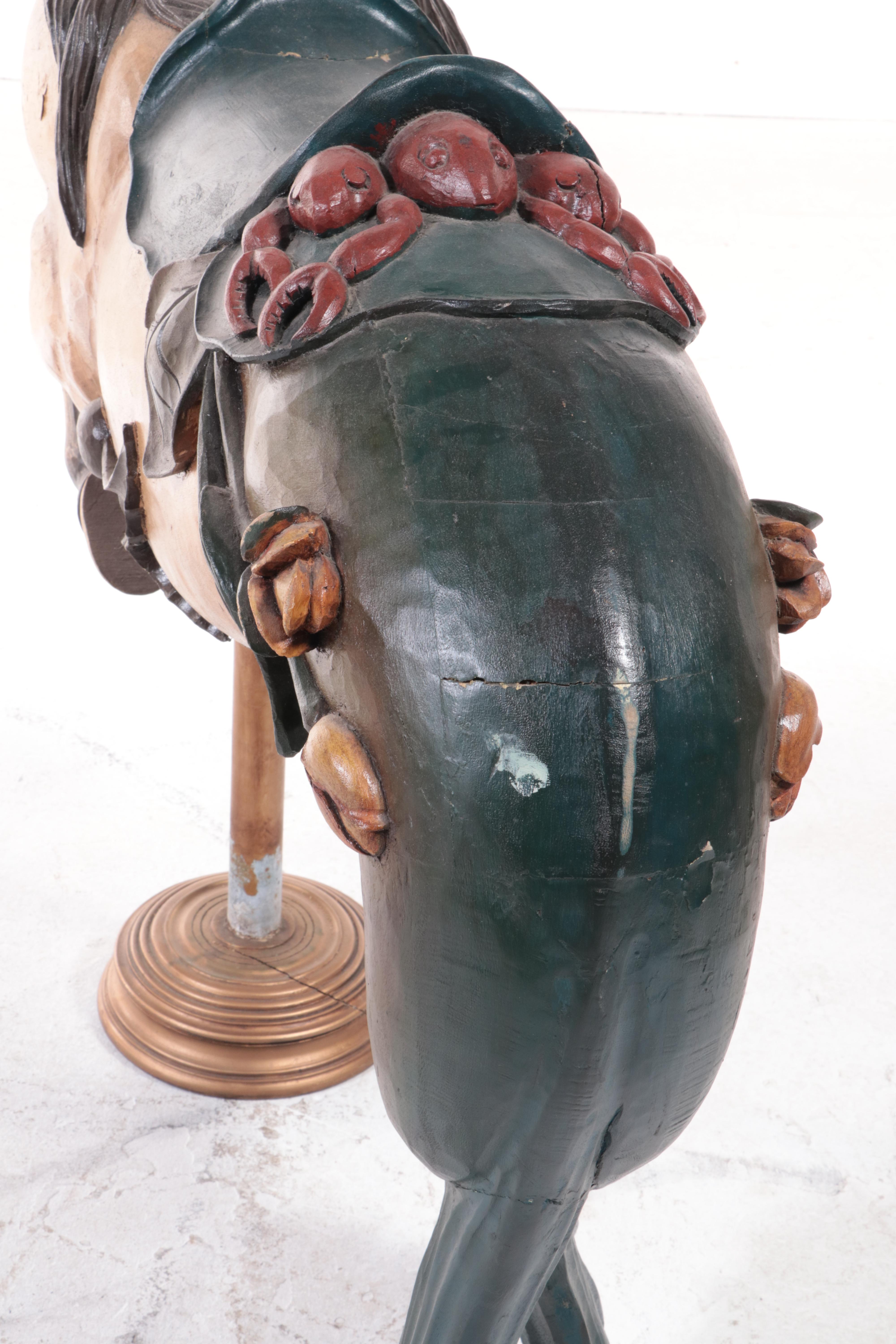 Philadelphia Toboggan Co. Carved Wood Carousel Hippocampus, Early 20th Century