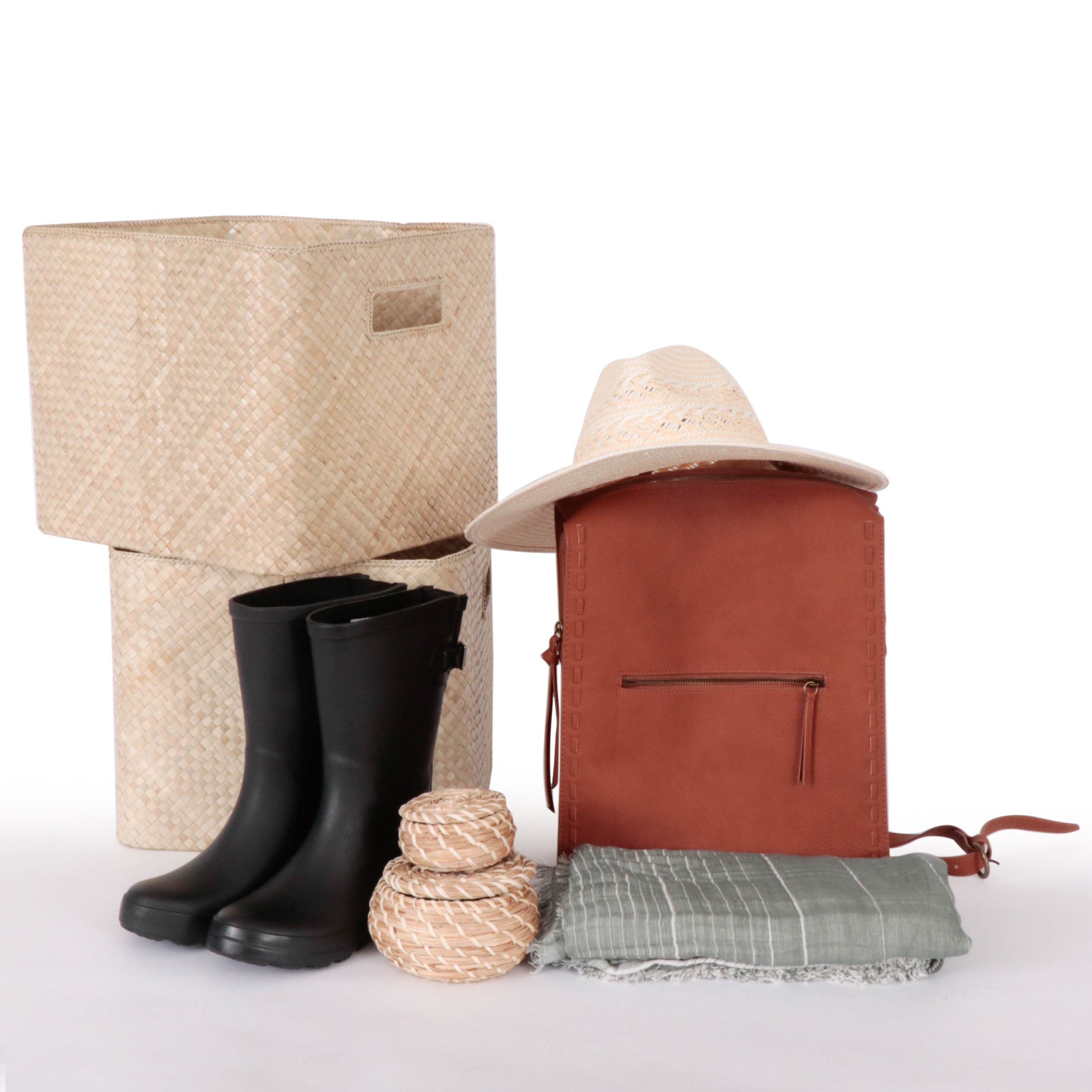 Woven Storage Bins, Backpack and Boots Featuring Target and Universal Thread