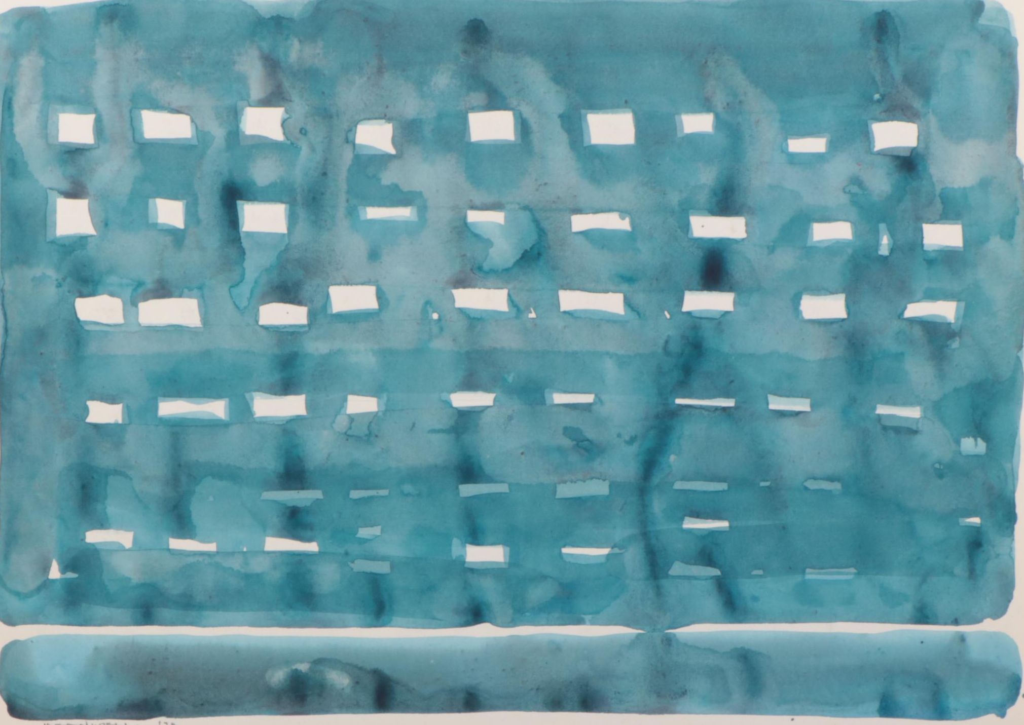 Jack Meanwell Abstract Watercolor Painting, 1978