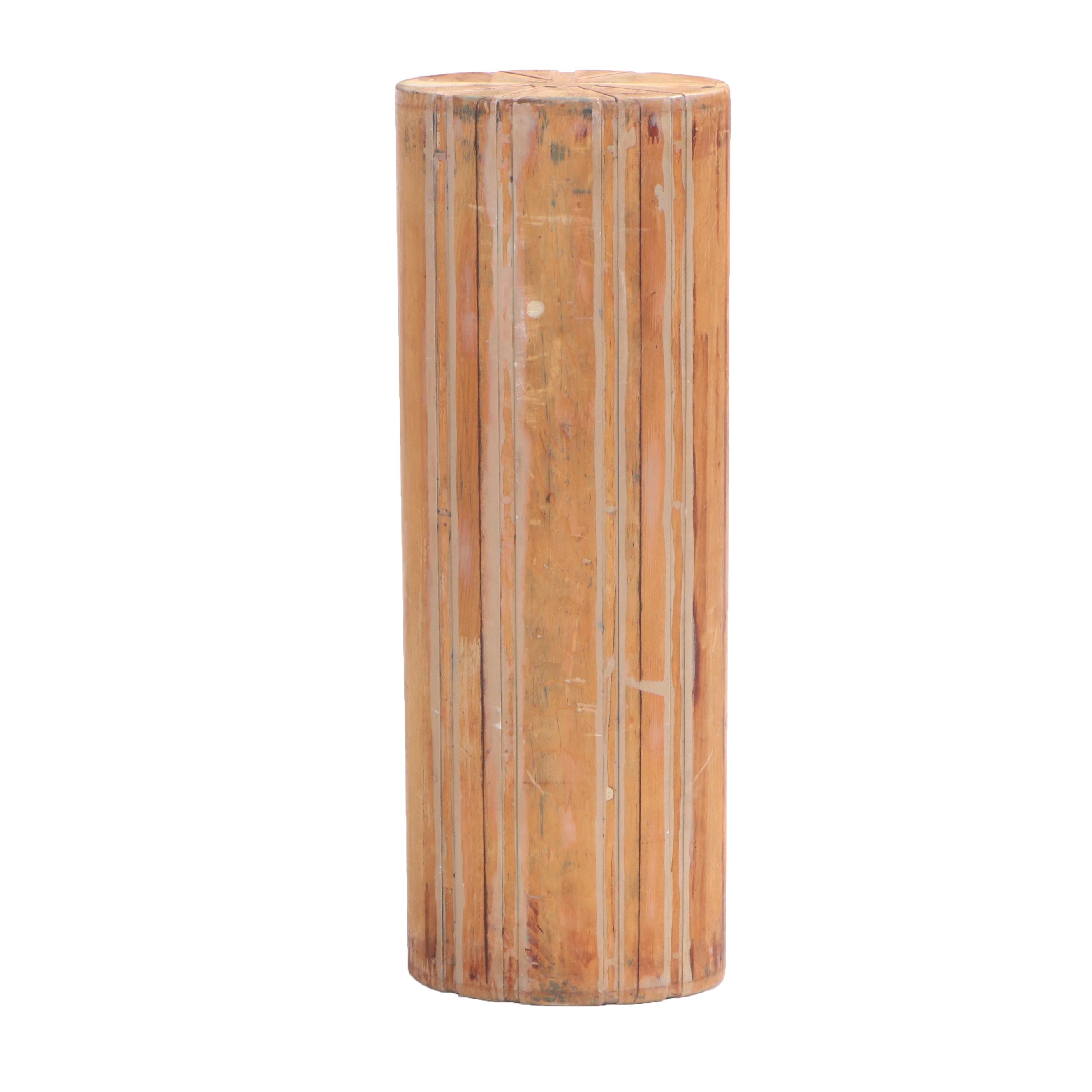Industrial Style Wood Pedestal