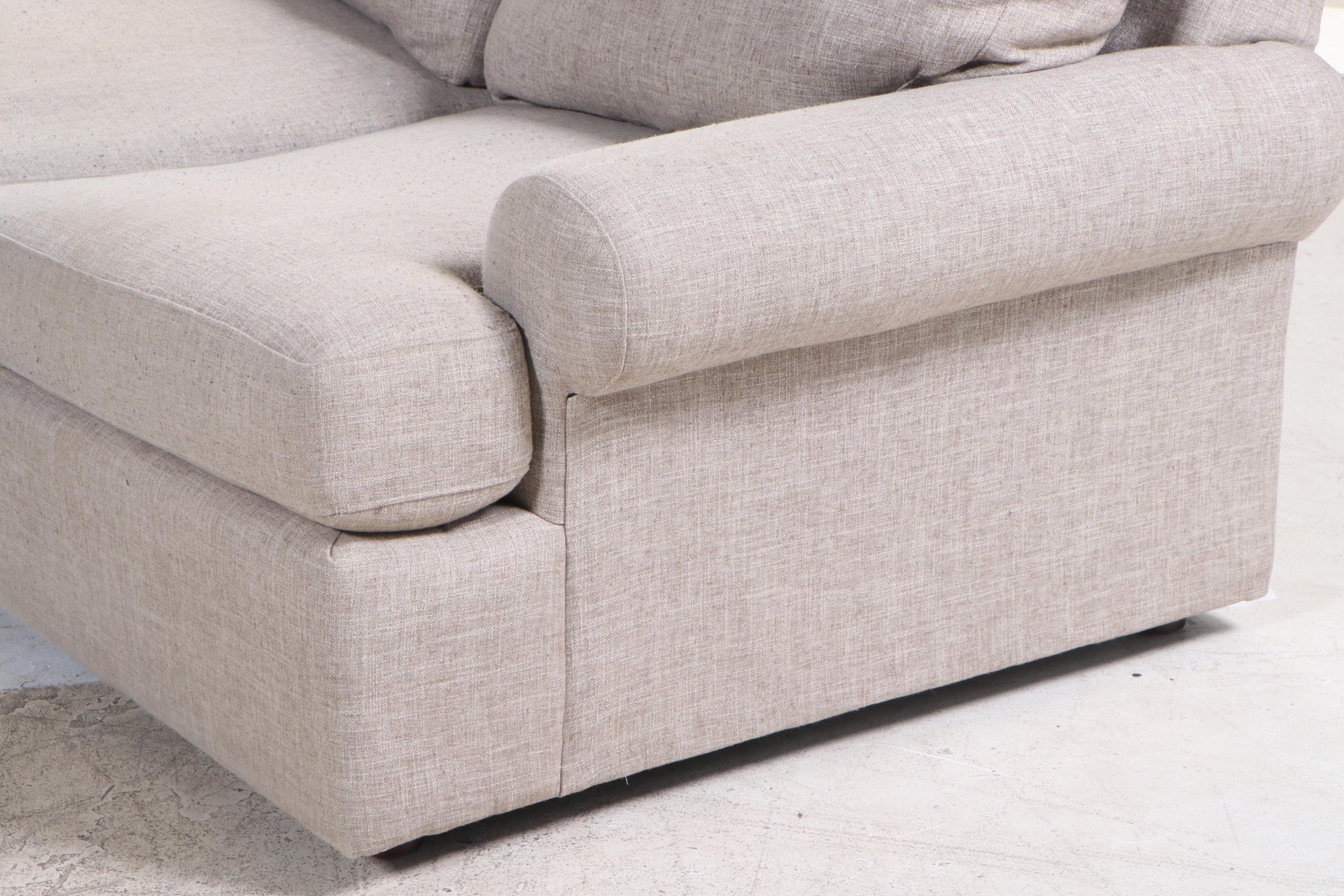 Bassett Three-Piece Sectional Sofa with Down Cushions