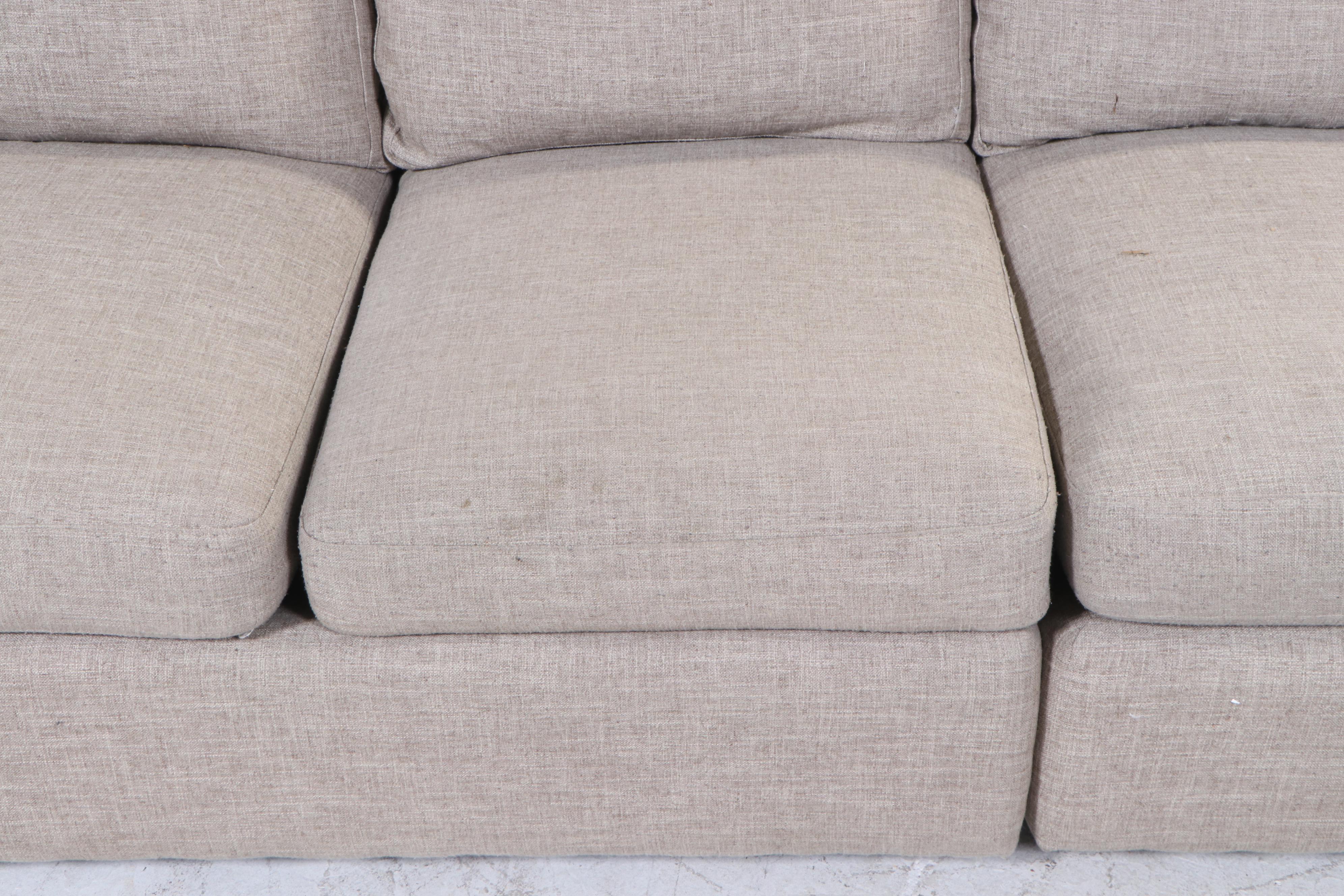 Bassett Three-Piece Sectional Sofa with Down Cushions