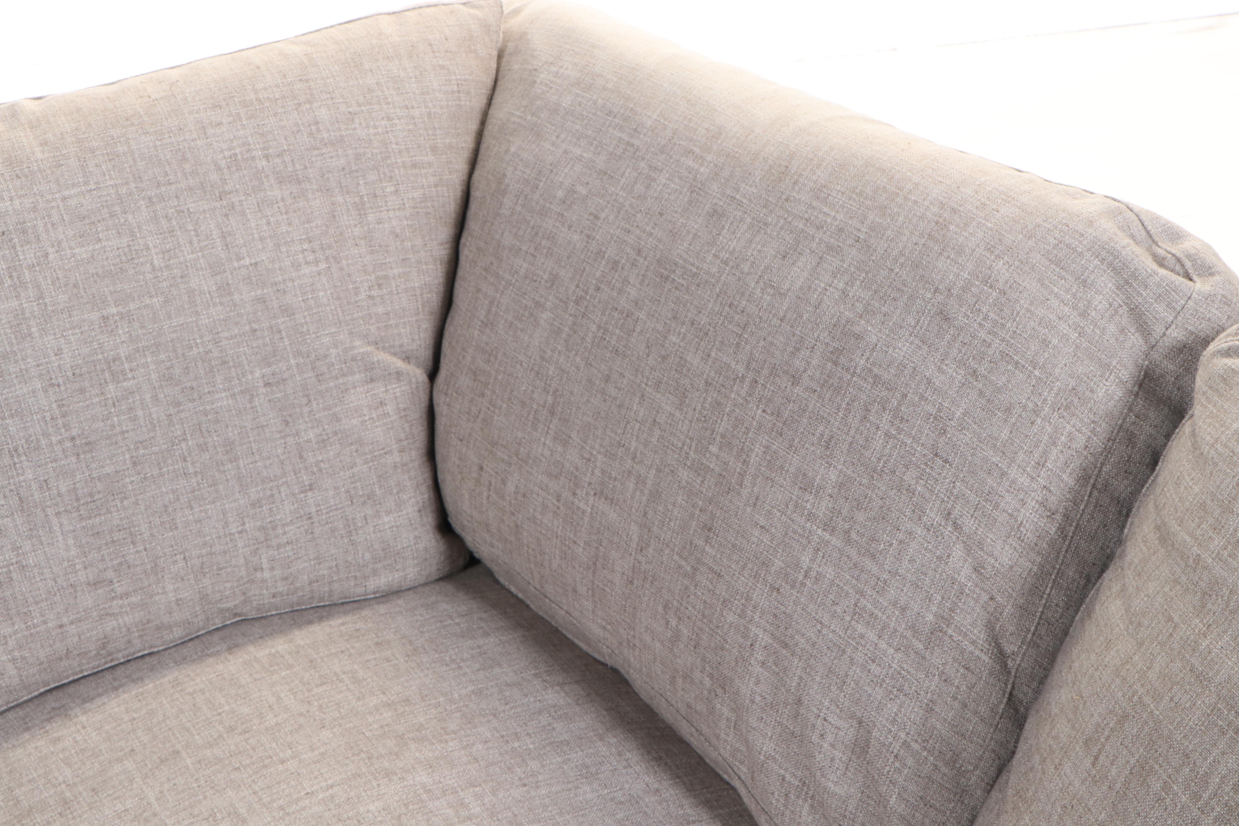 Bassett Three-Piece Sectional Sofa with Down Cushions