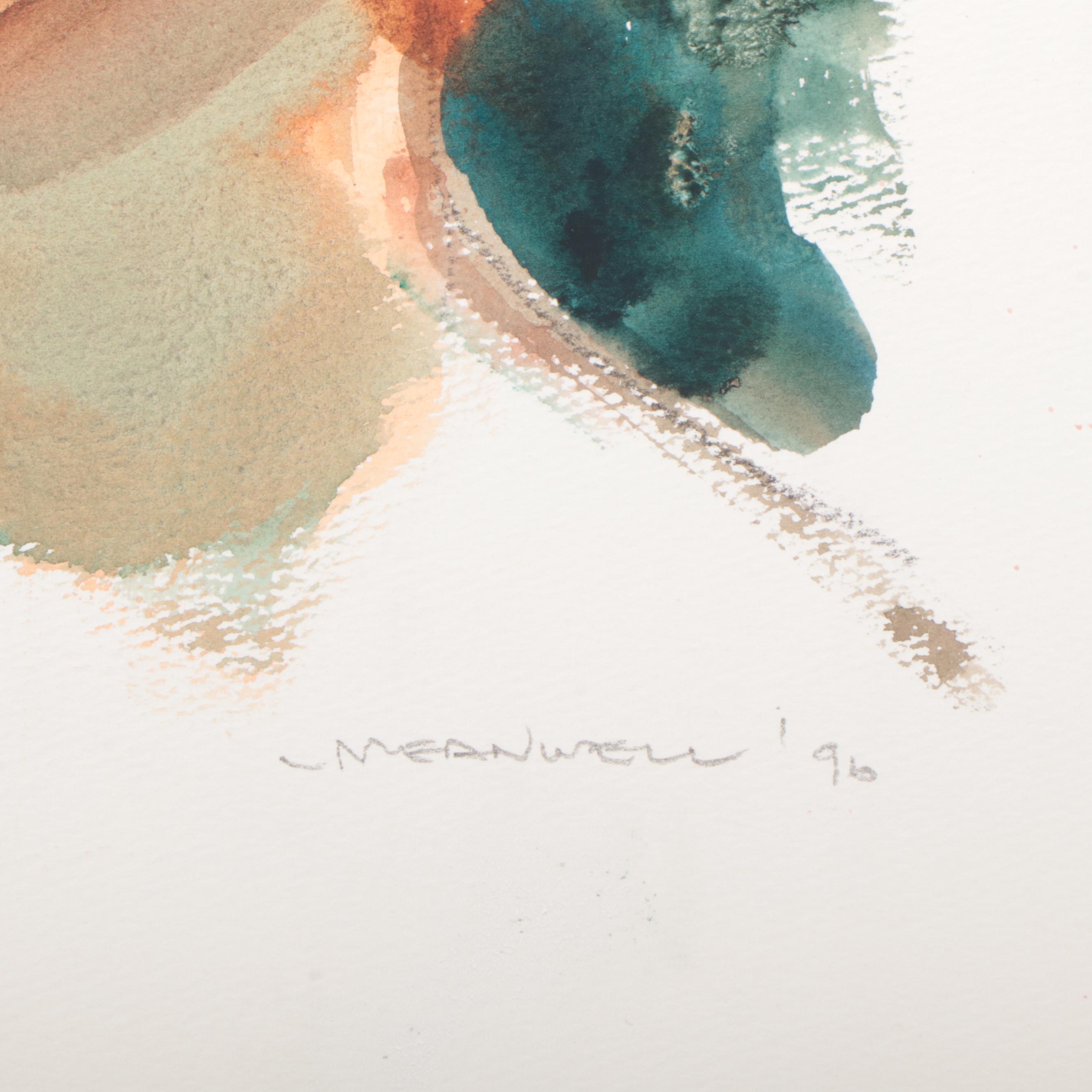 Jack Meanwell Portrait Watercolor Painting, 1996