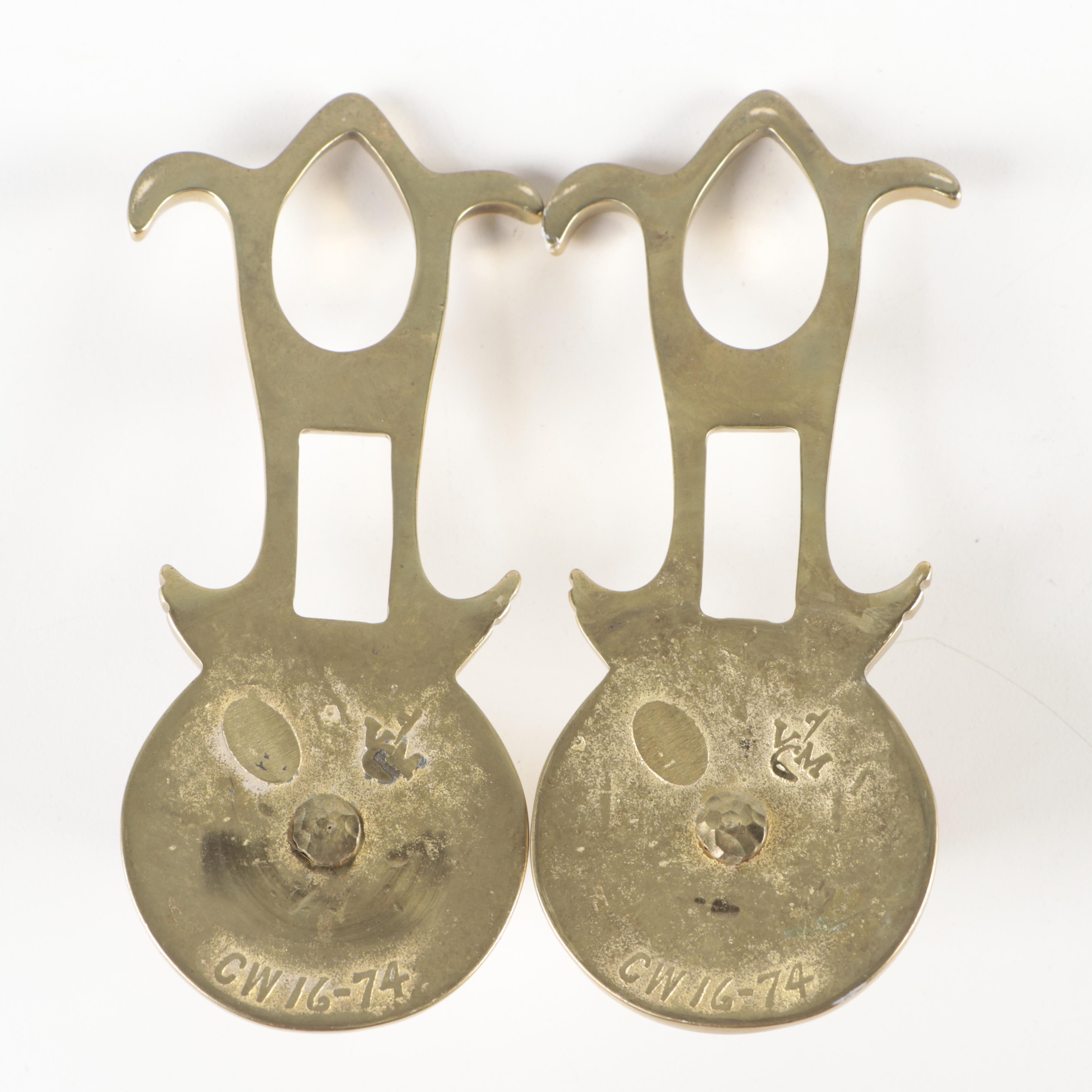 Pair of Virginia Metalcrafters Colonial Williamsburg Brass Candle Sconces