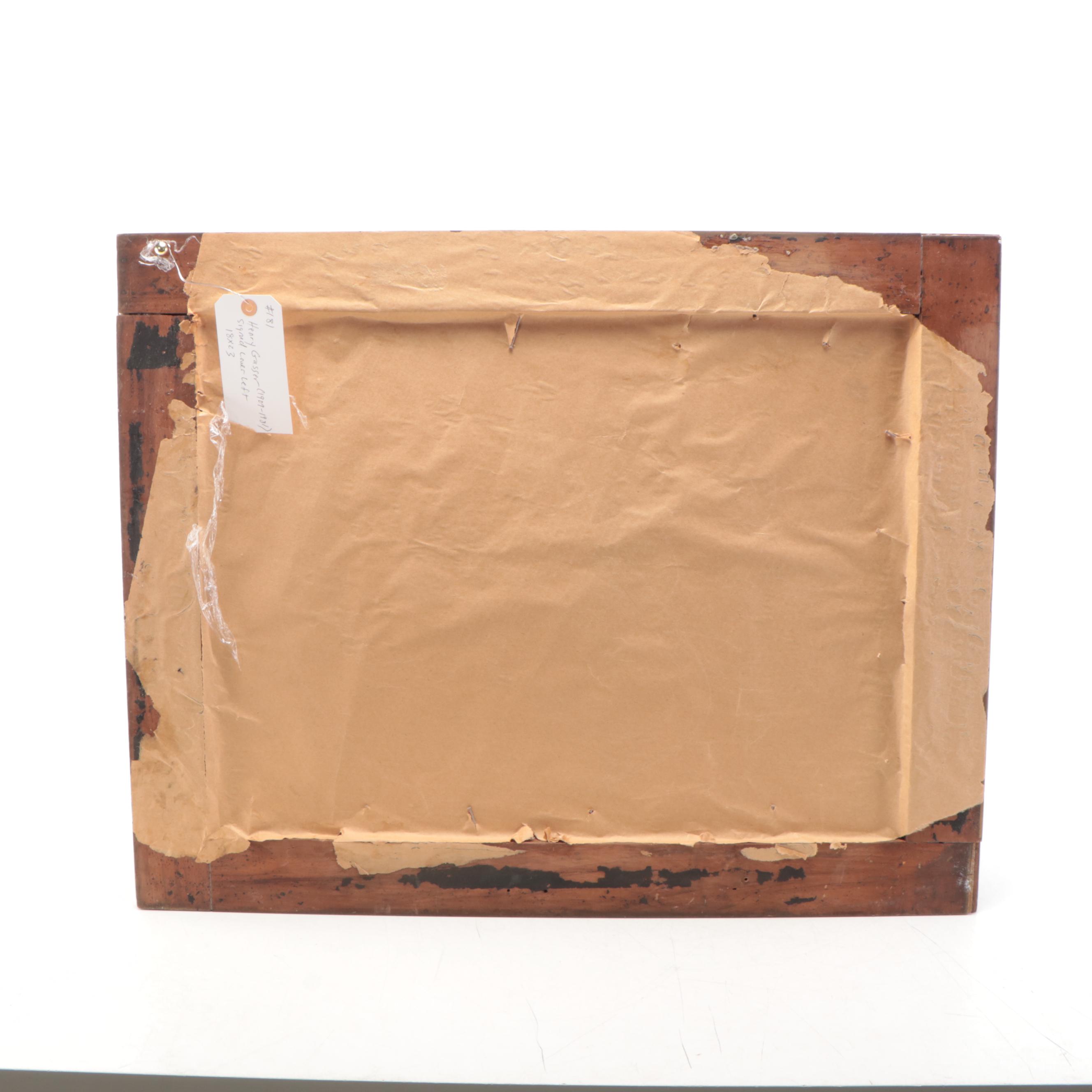 Henry Martin Gasser Watercolor Painting of Train Car