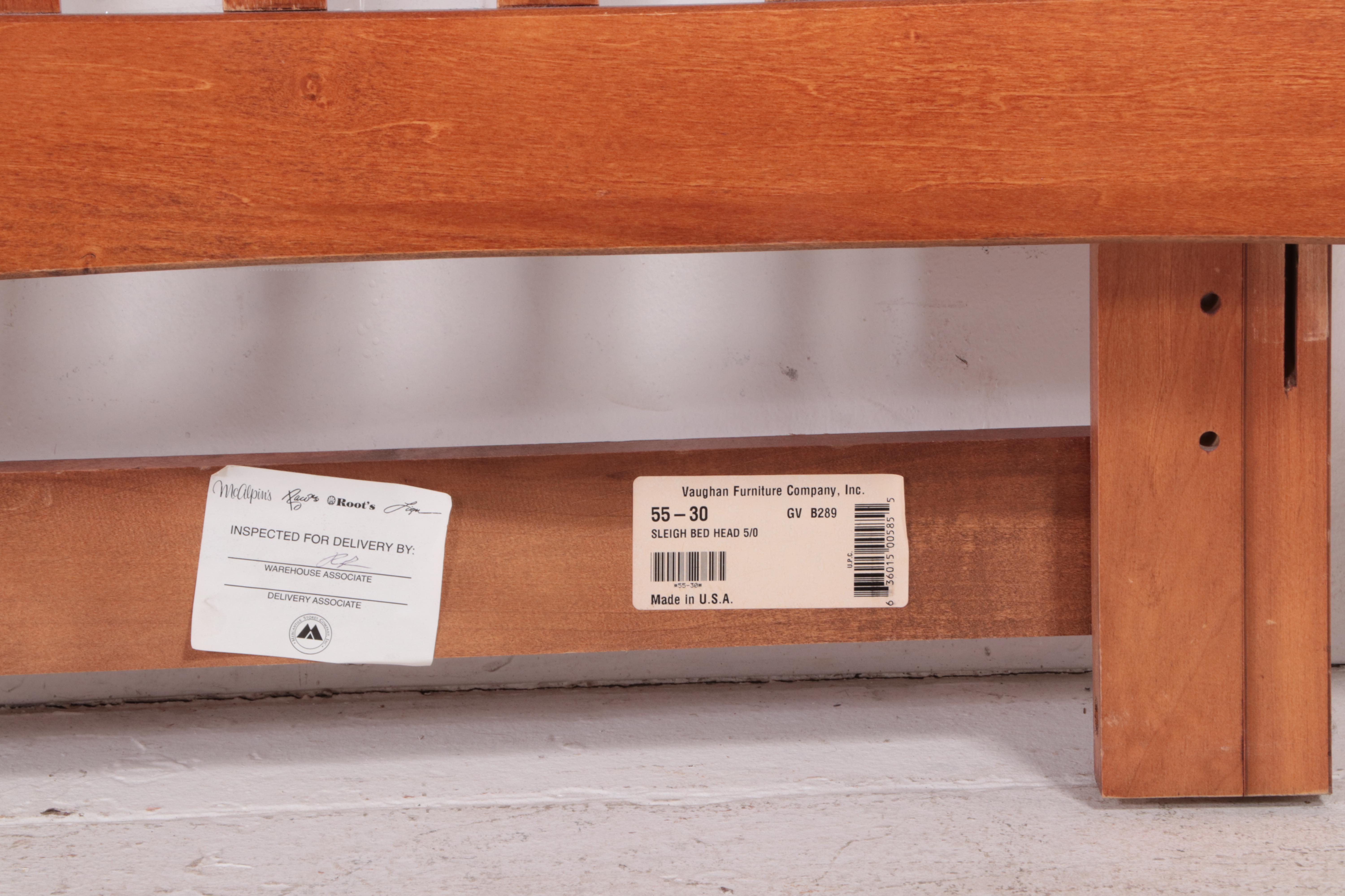 Queen Size Birch Slatted Sleigh Bed