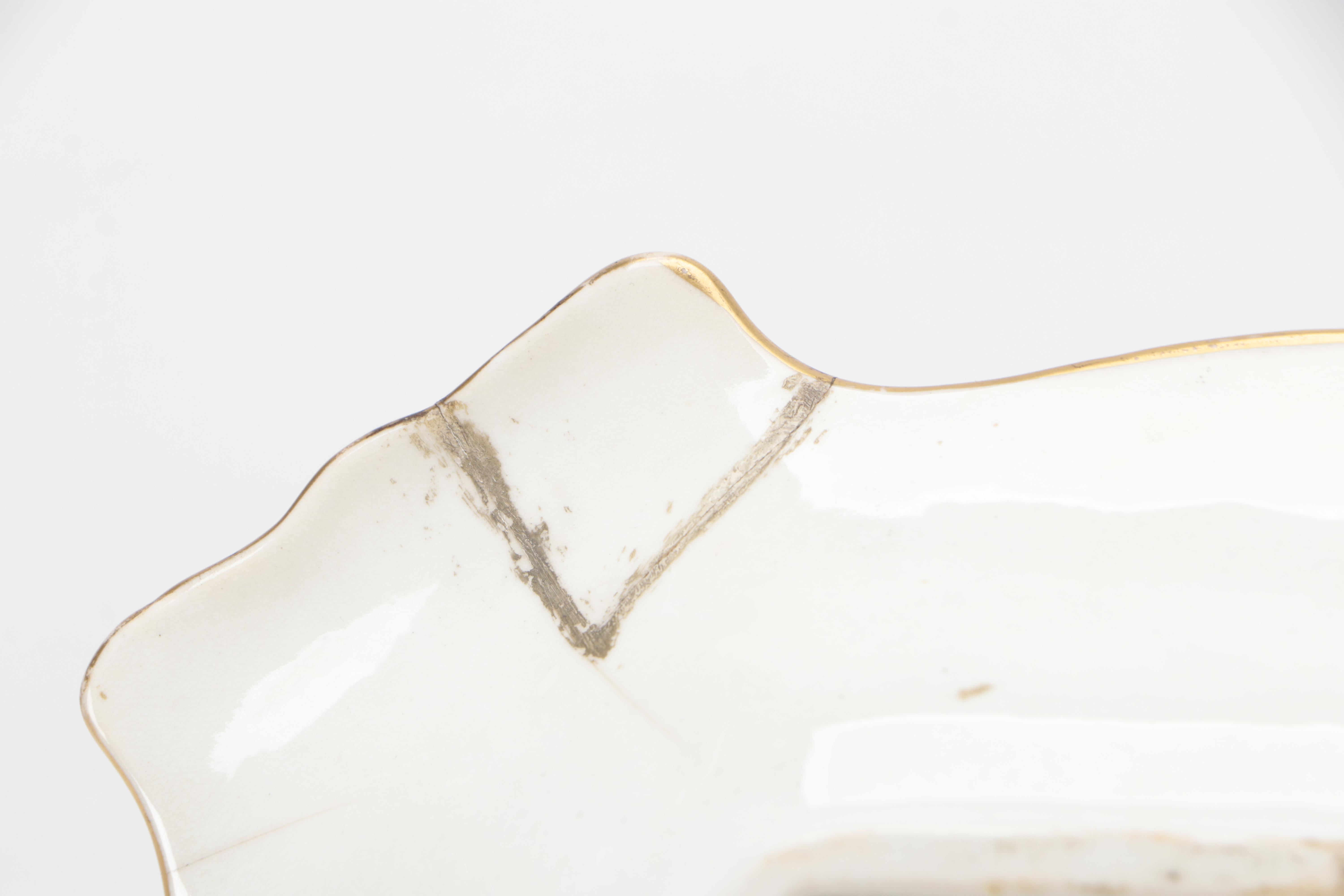 Hand-Painted Spode Style Floral Motif Ceramic Square Decorative Plates