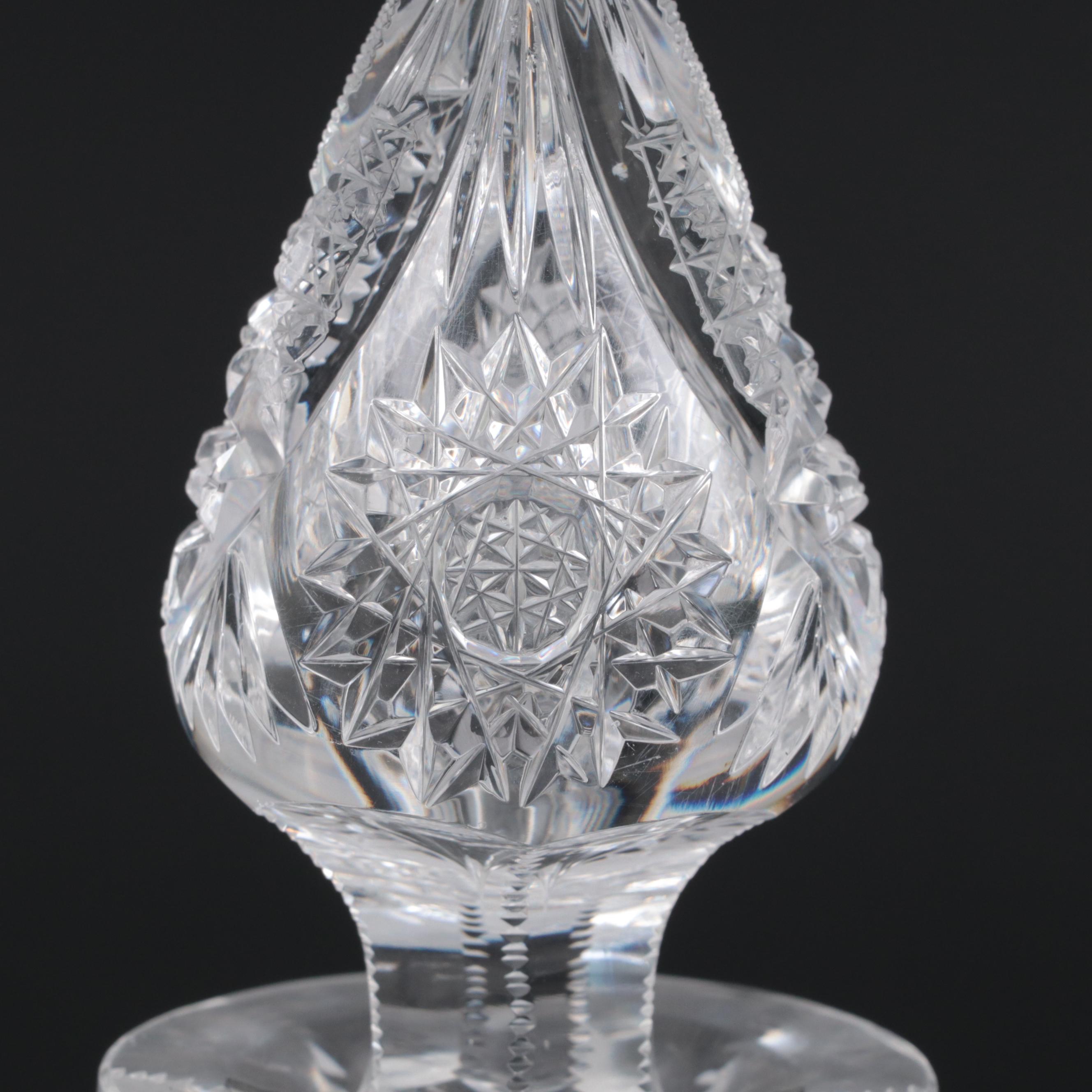 T. B. Clark & Co. "Mona" American Brilliant Cut Glass Decanter and Stopper