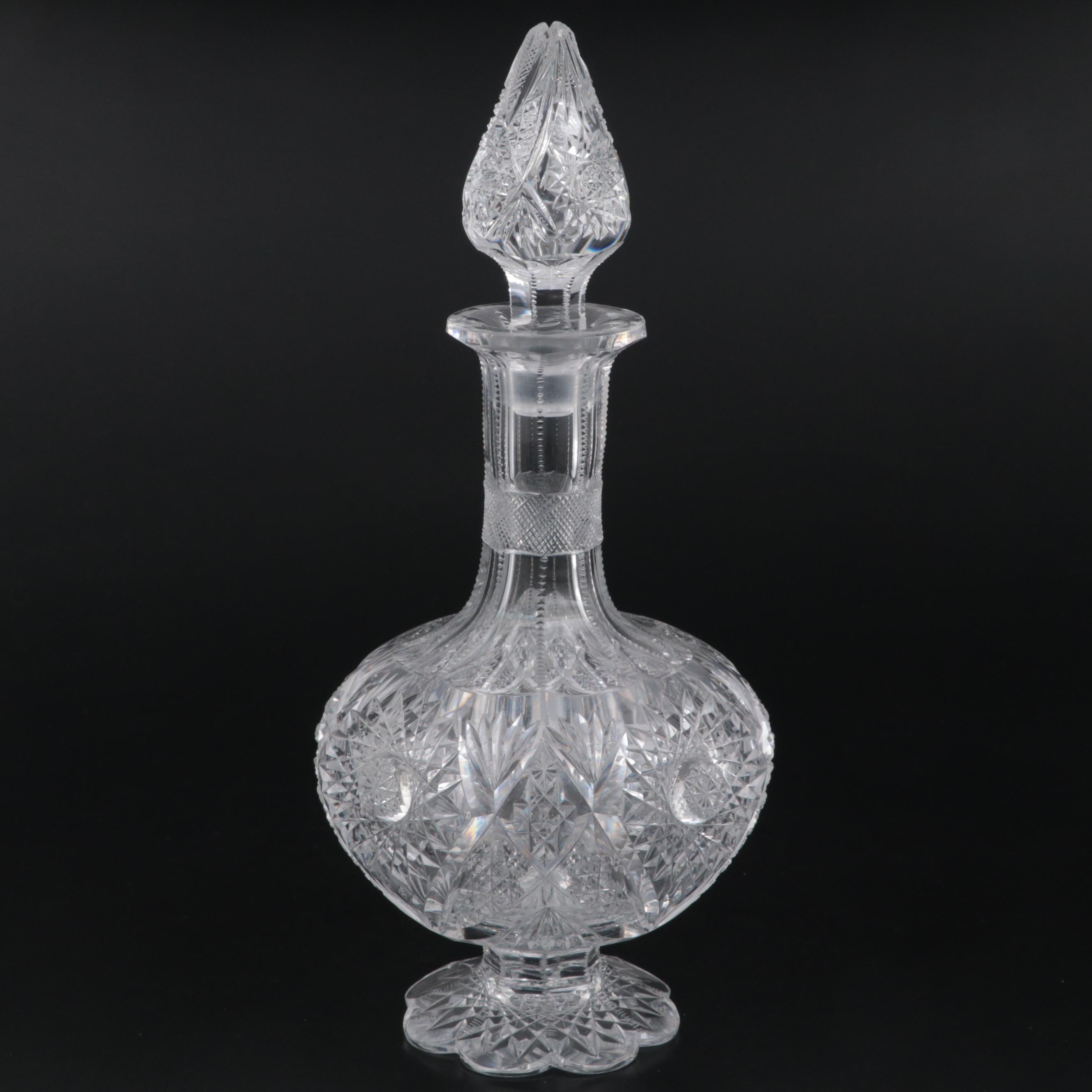 T. B. Clark & Co. "Mona" American Brilliant Cut Glass Decanter and Stopper