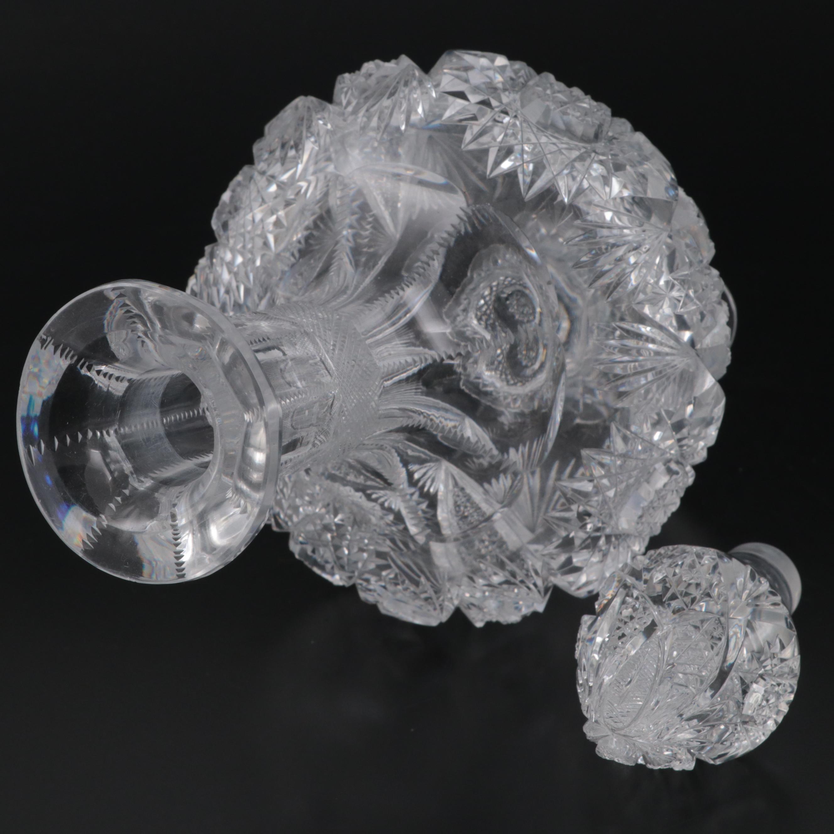 T. B. Clark & Co. "Mona" American Brilliant Cut Glass Decanter and Stopper