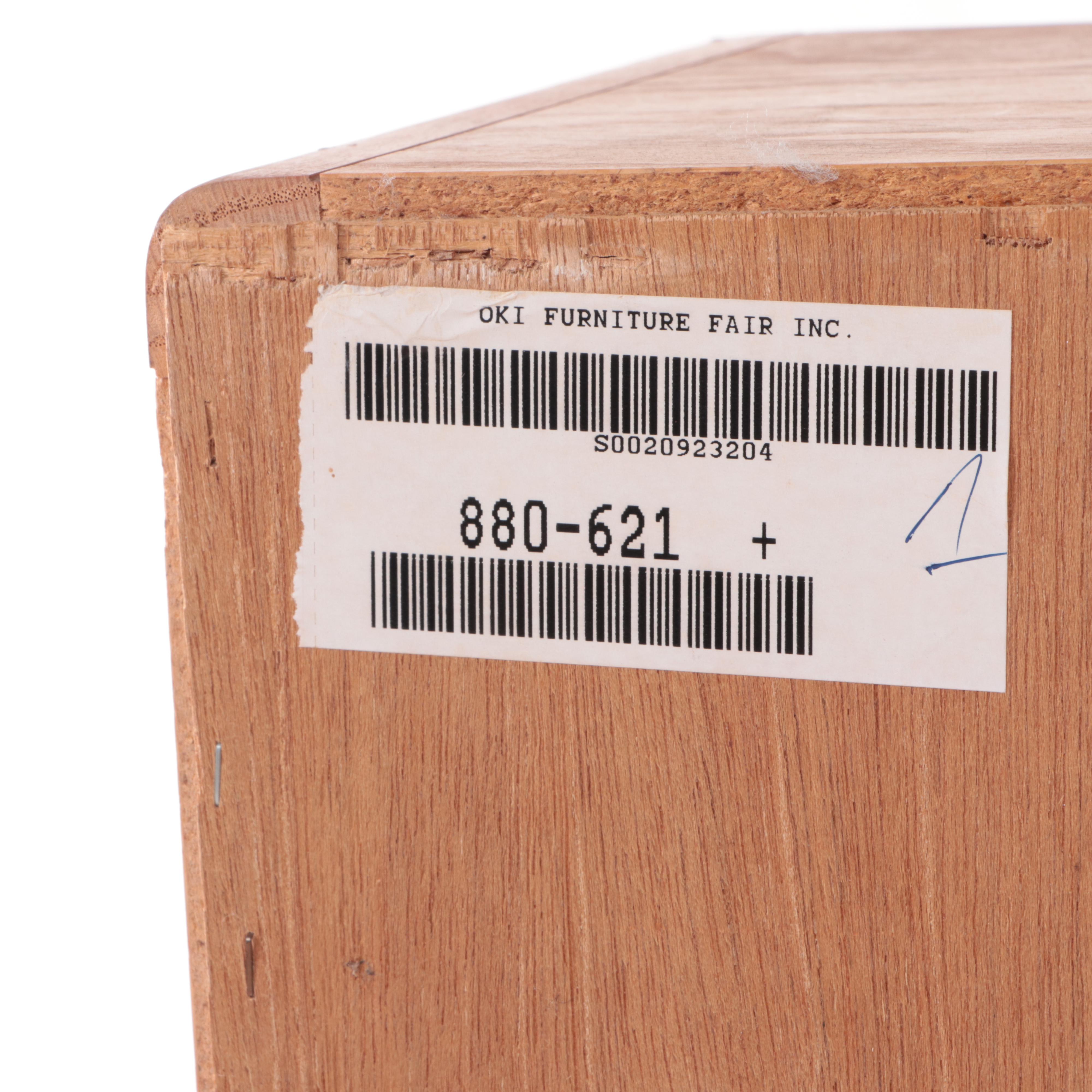 Thornwood, Oak Bookcase Twin Headboard and Platform with Storage