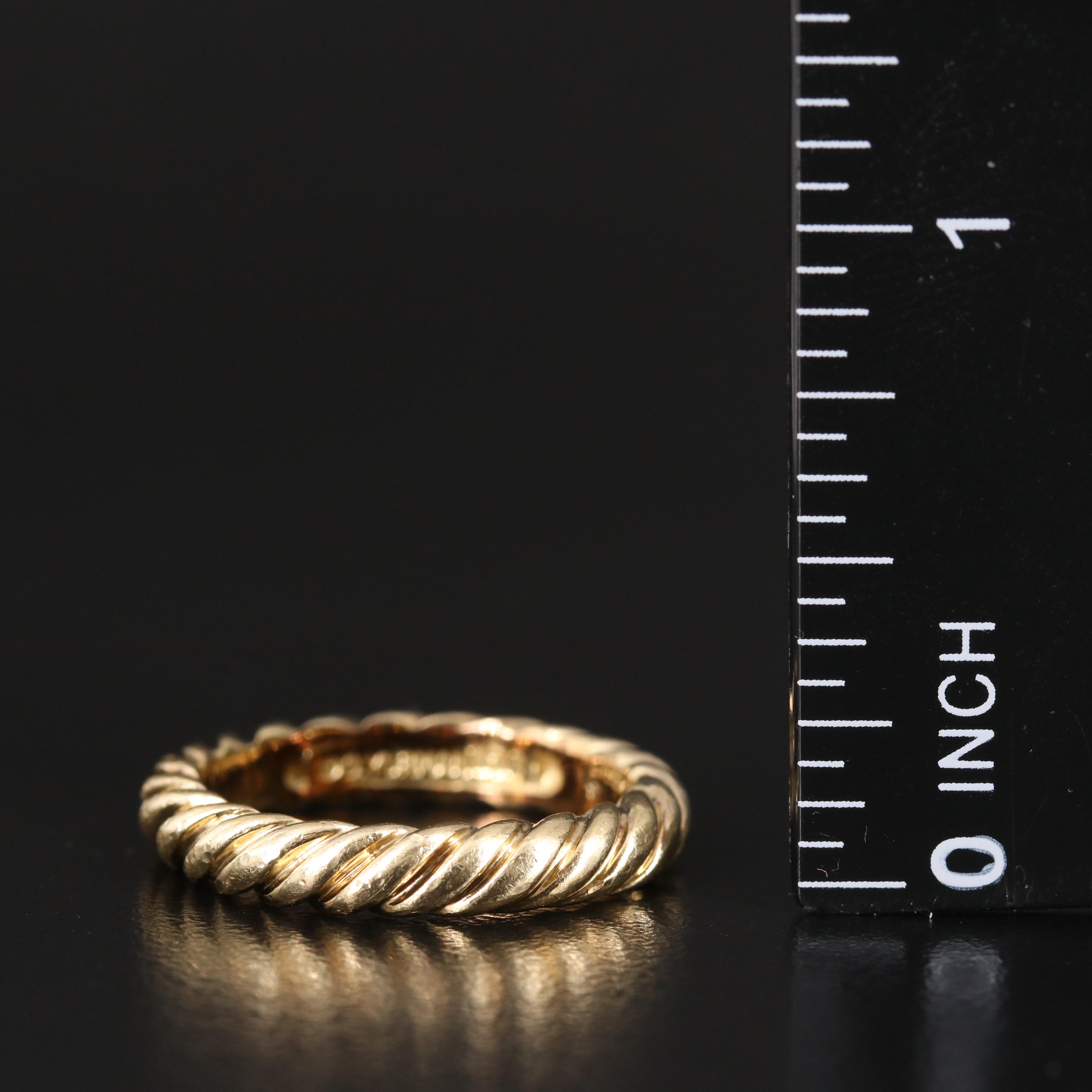 David Yurman 18K "Unity Cable" Band