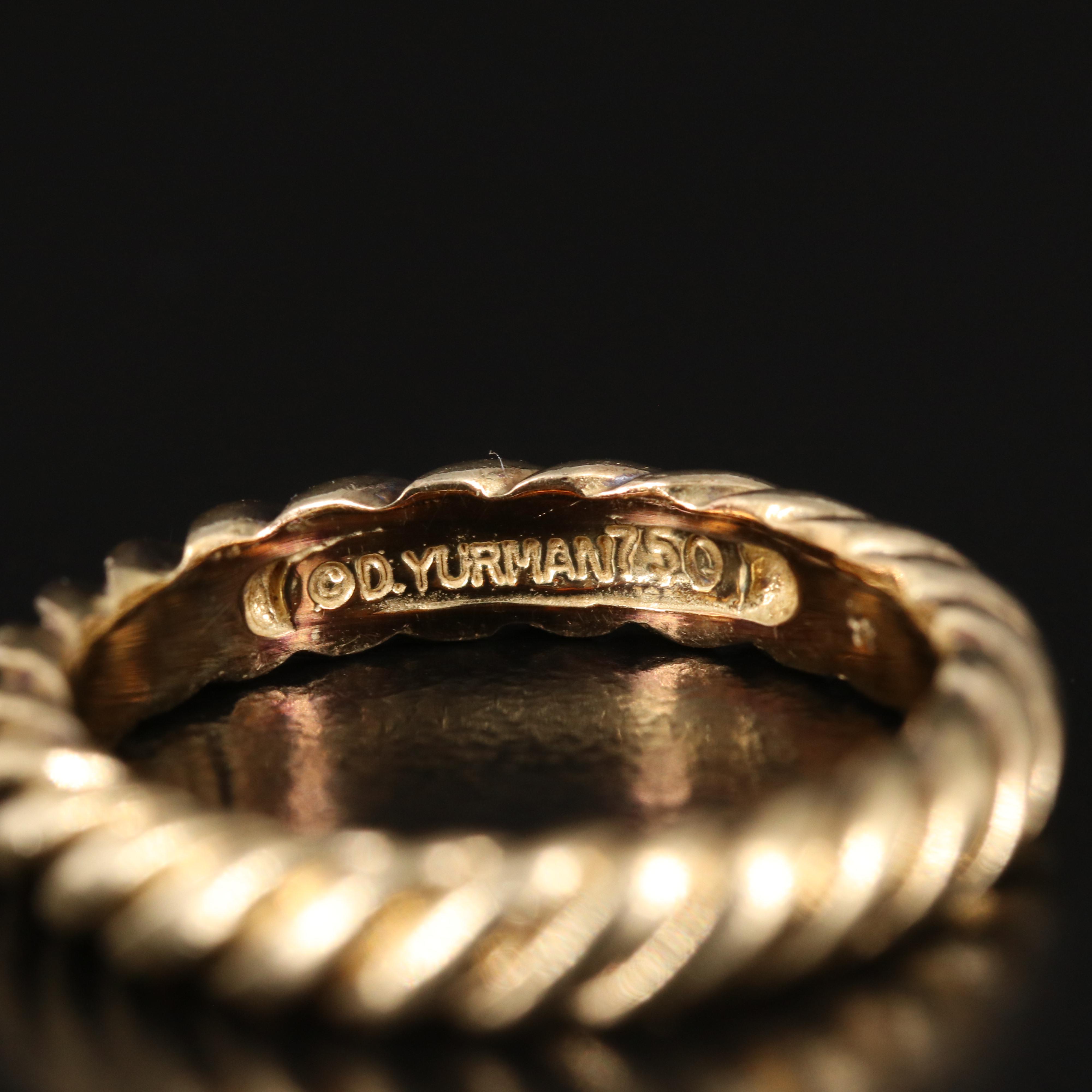 David Yurman 18K "Unity Cable" Band