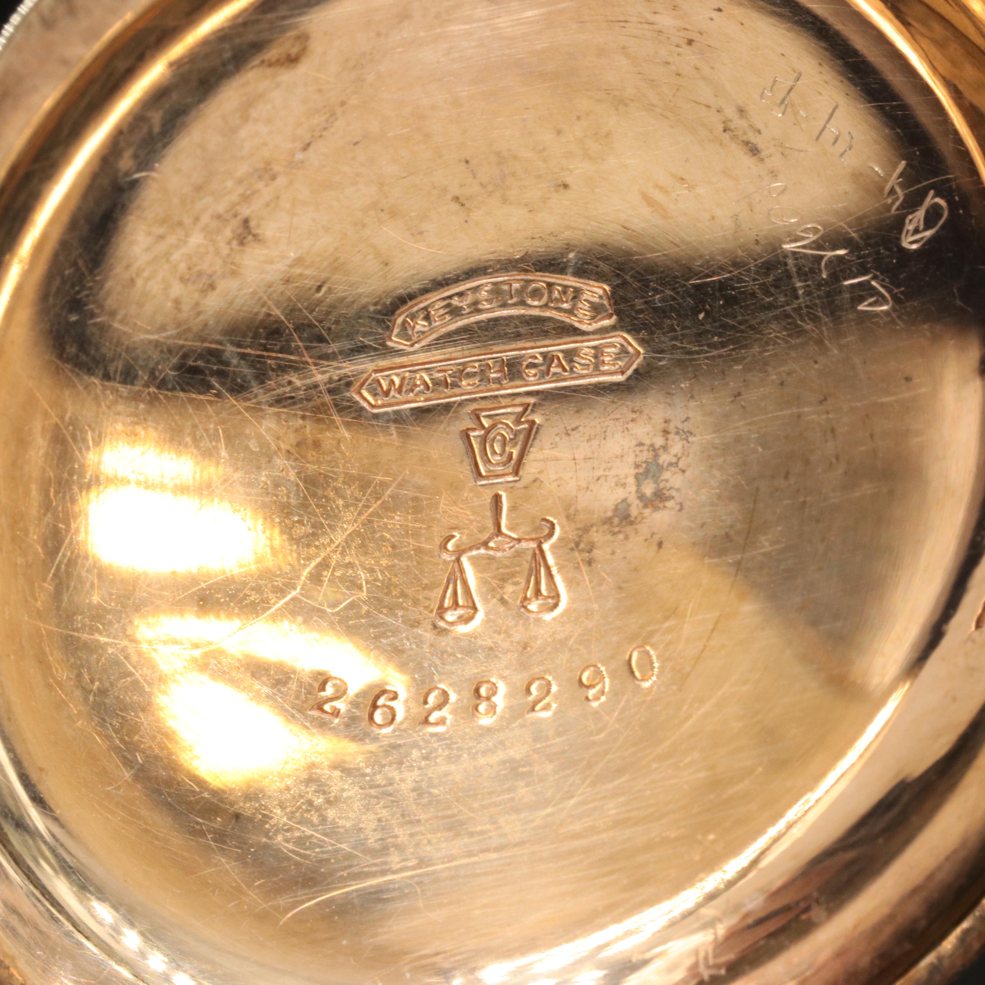 1897 Elgin Gold-Filled Scalloped Edge Hunting Case Pocket Watch