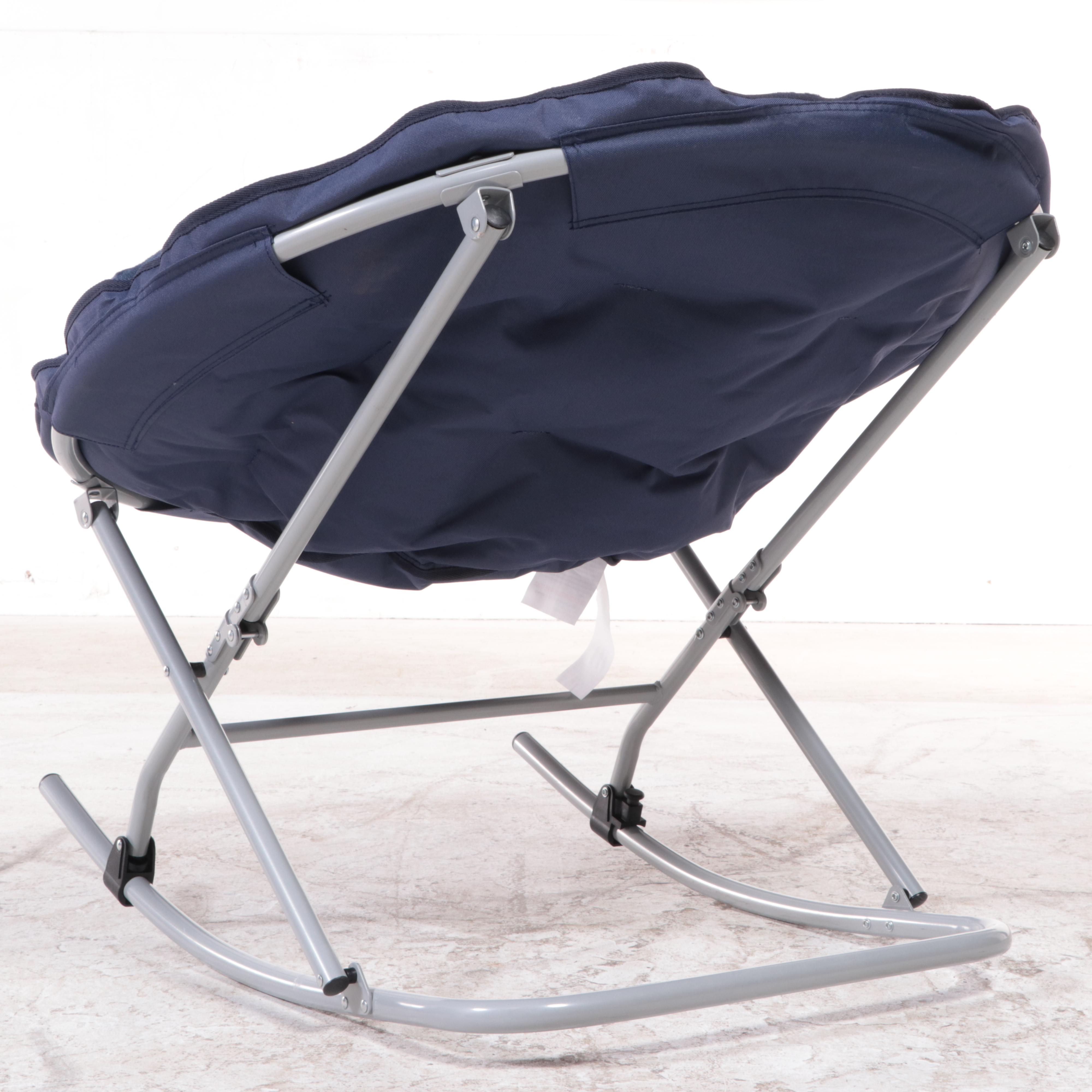 Member's Mark Comfy Rocking Saucer Chair in Blue Cove