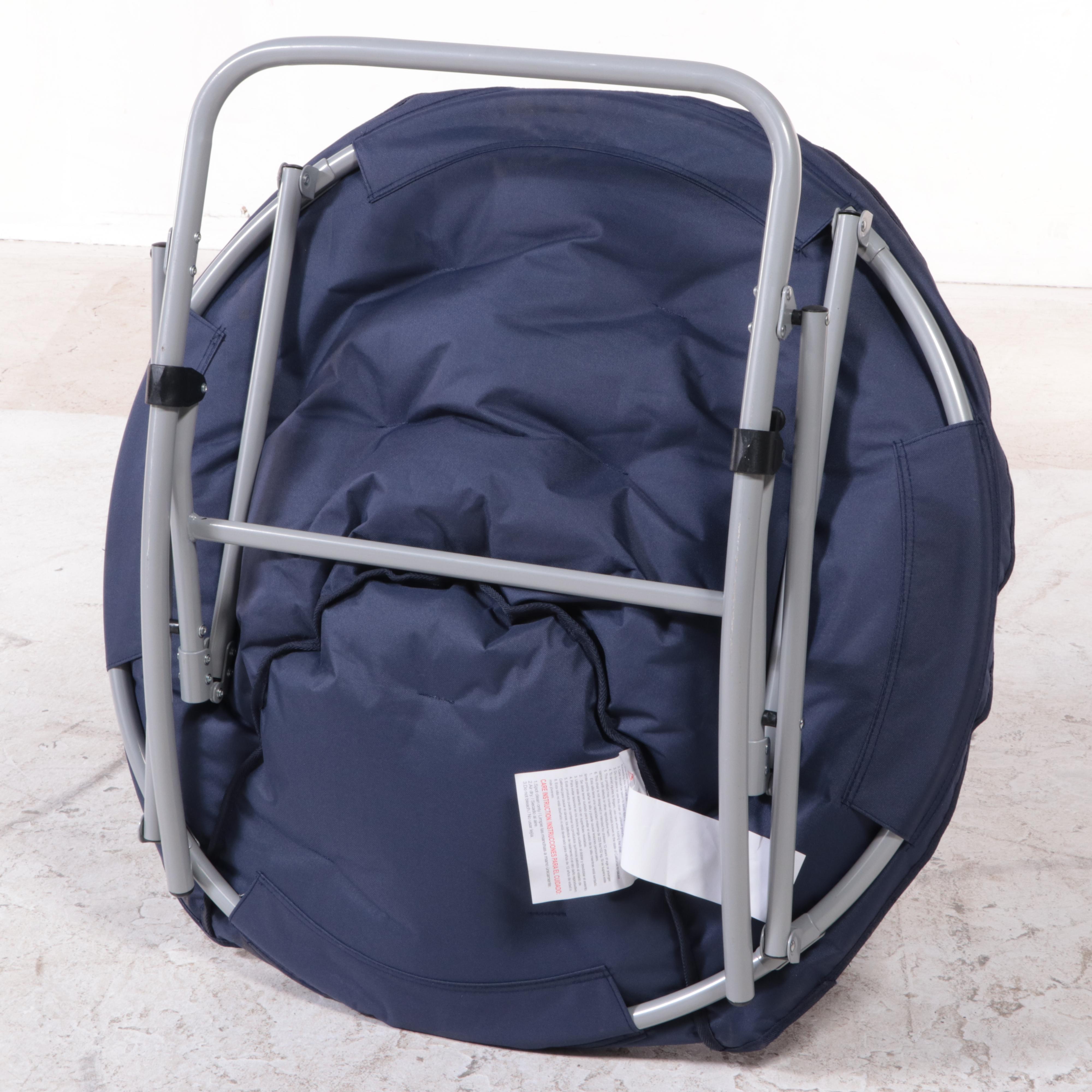 Member's Mark Comfy Rocking Saucer Chair in Blue Cove