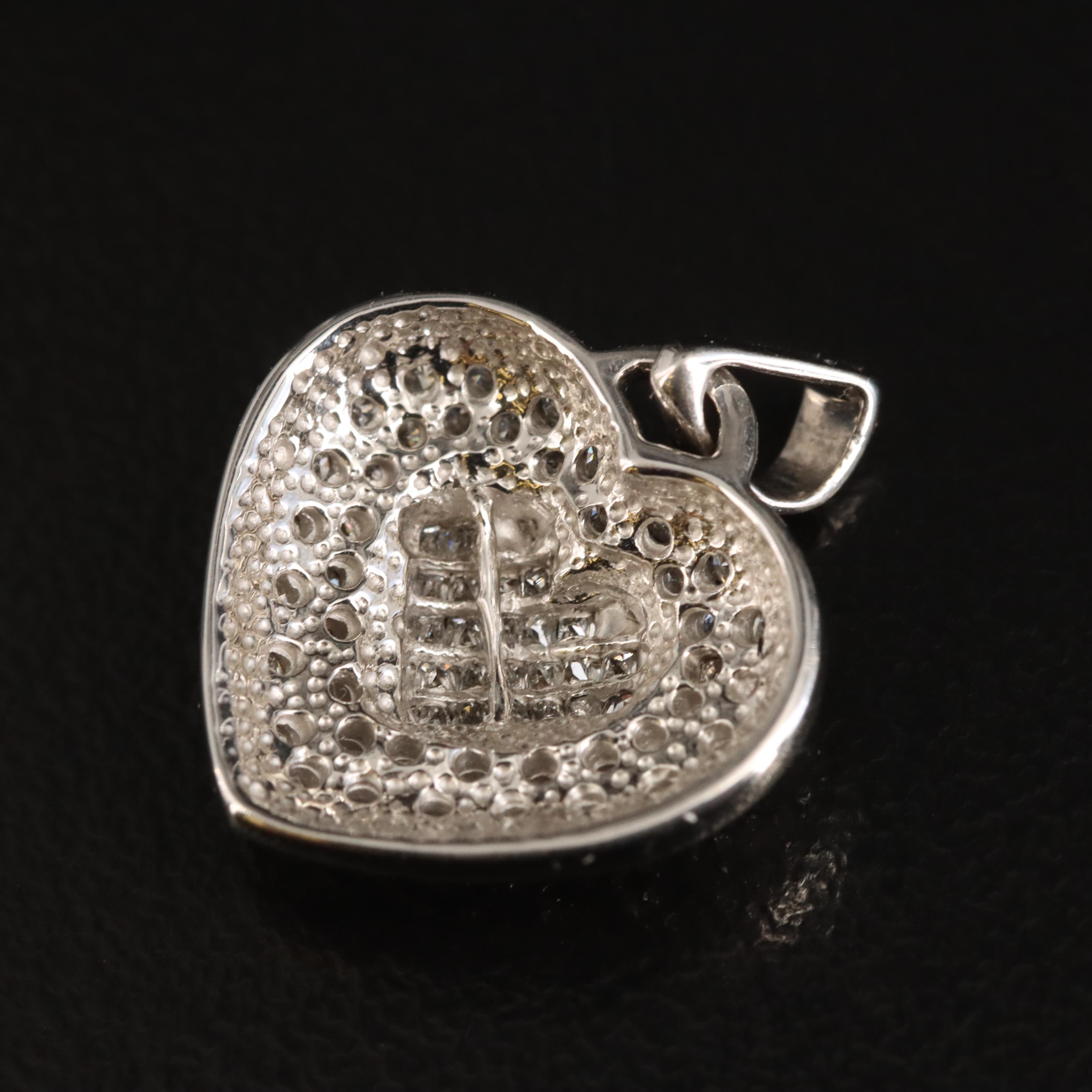 14K Diamond Heart Pendant