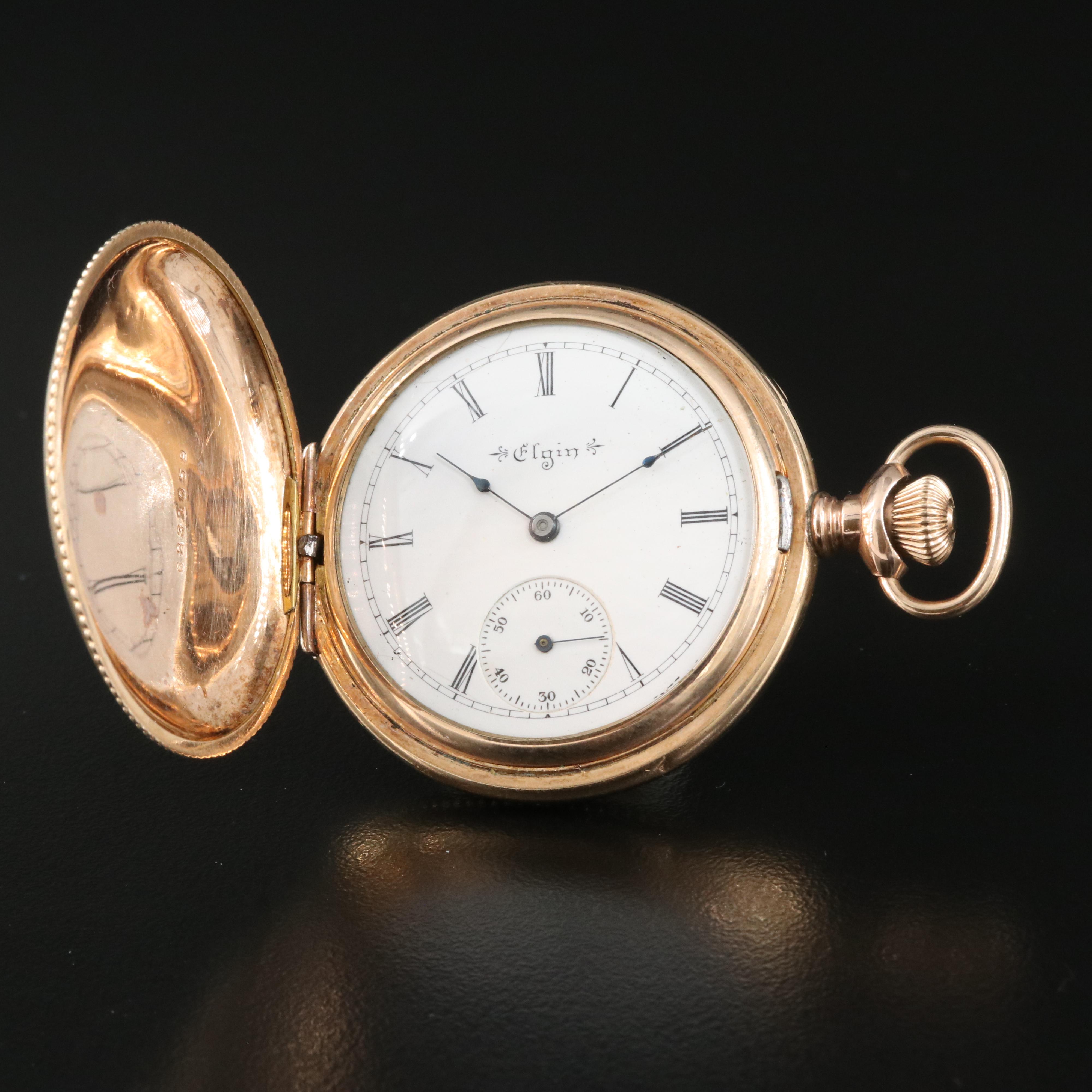 1900 Elgin Gold-Filled Hunting Case Pocket Watch