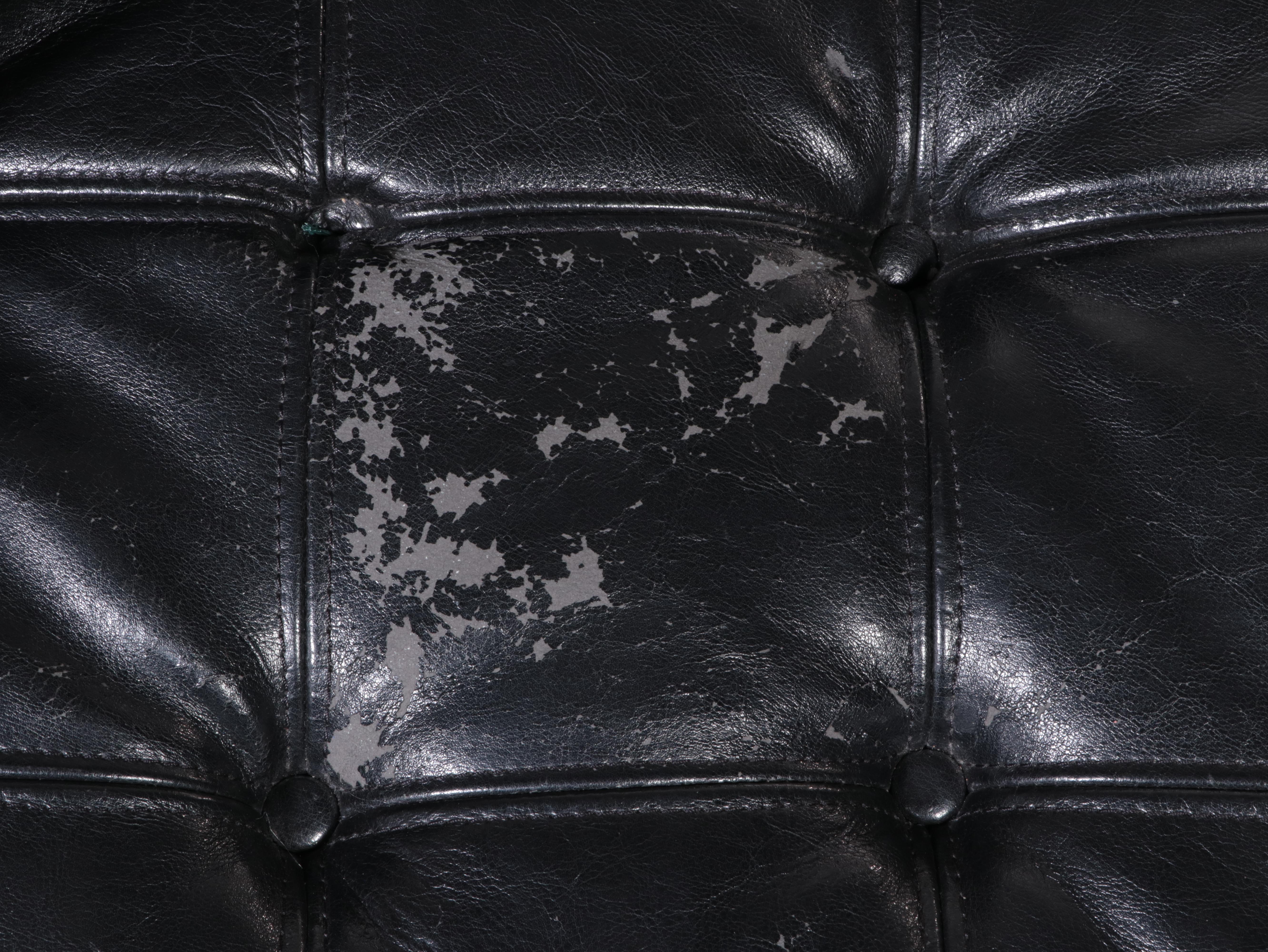 Modernist Style Chaise Lounge with Bonded Leather, Manner of Mies Van Der Rohe