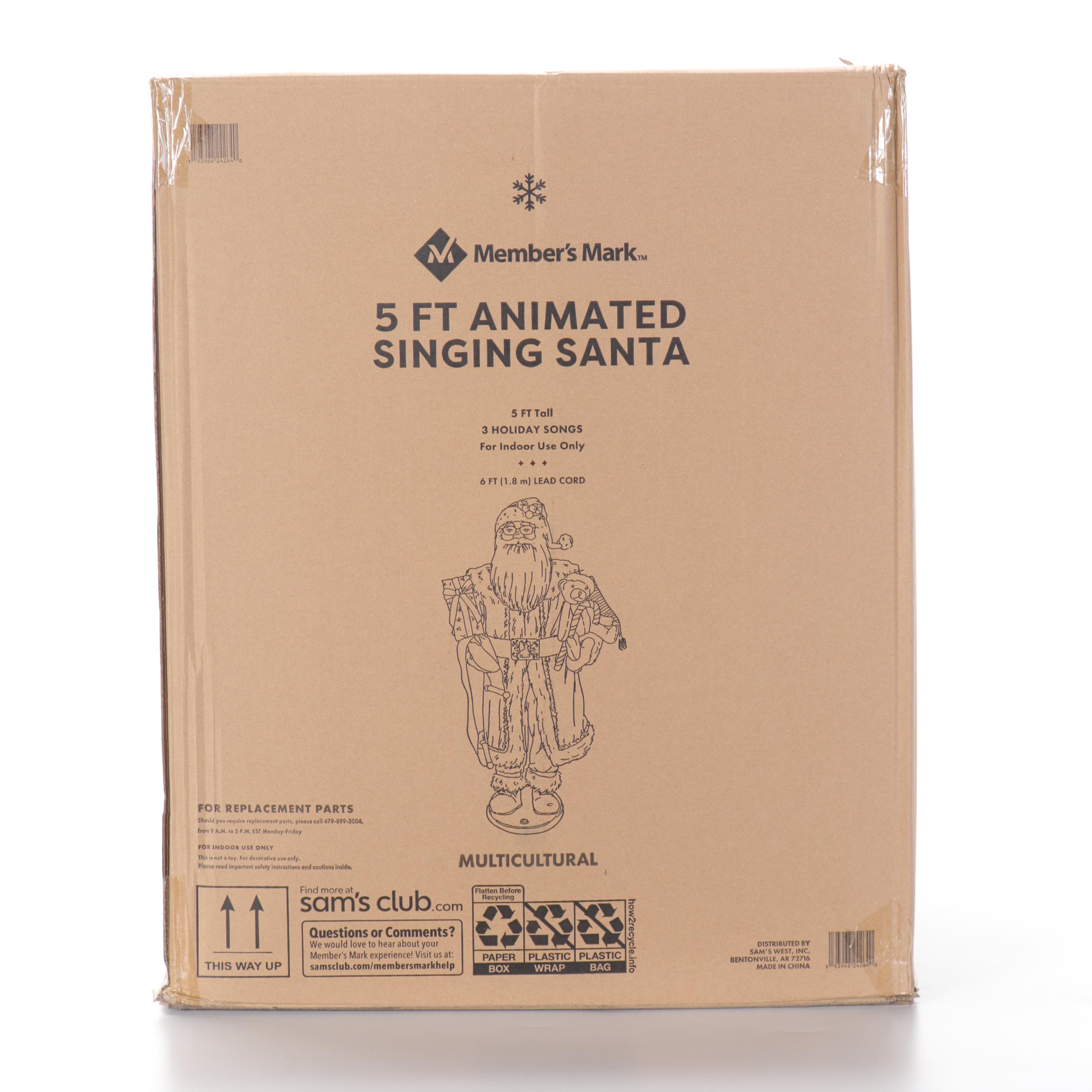 Member's Mark Indoor Animatronic Singing Santa