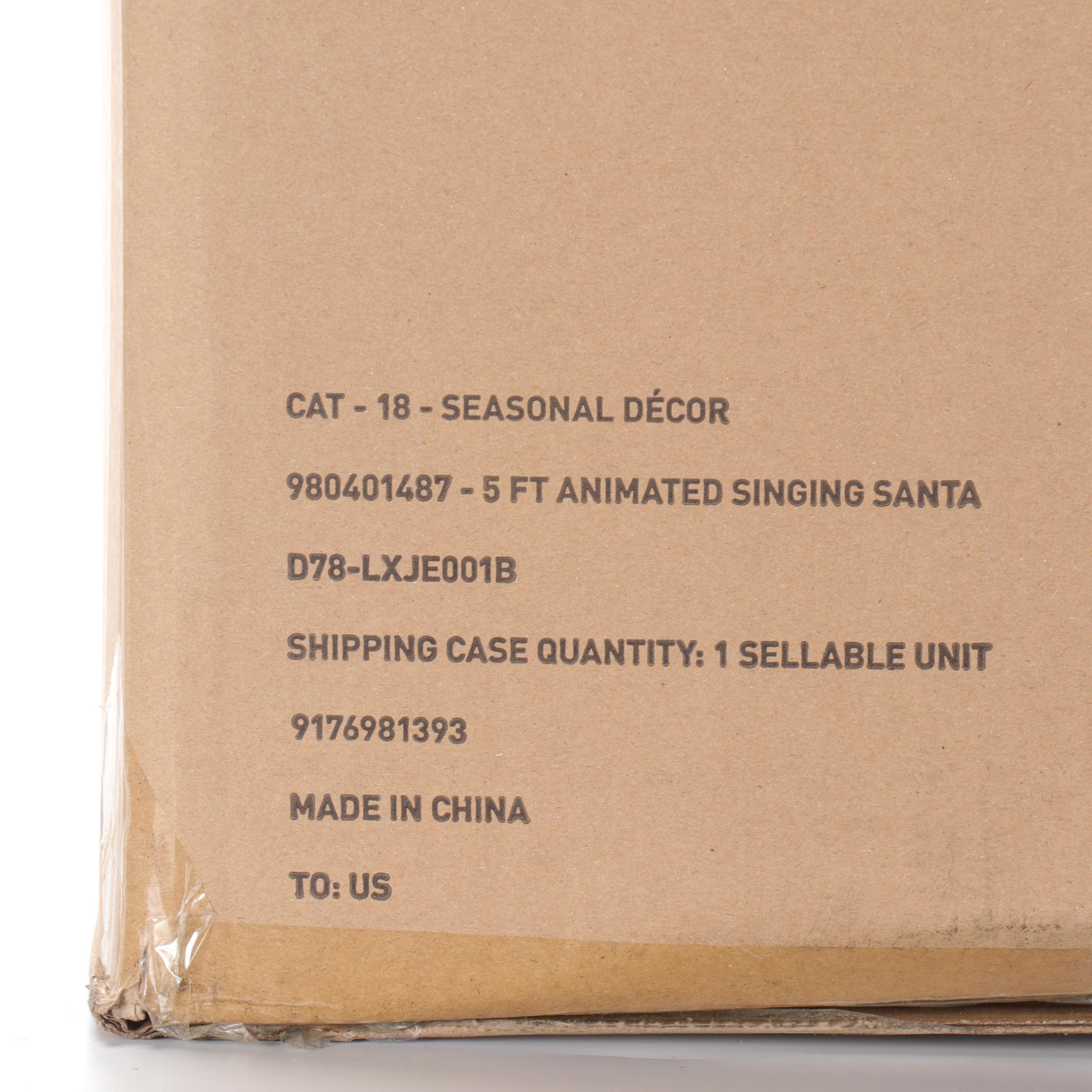 Member's Mark Indoor Animatronic Singing Santa