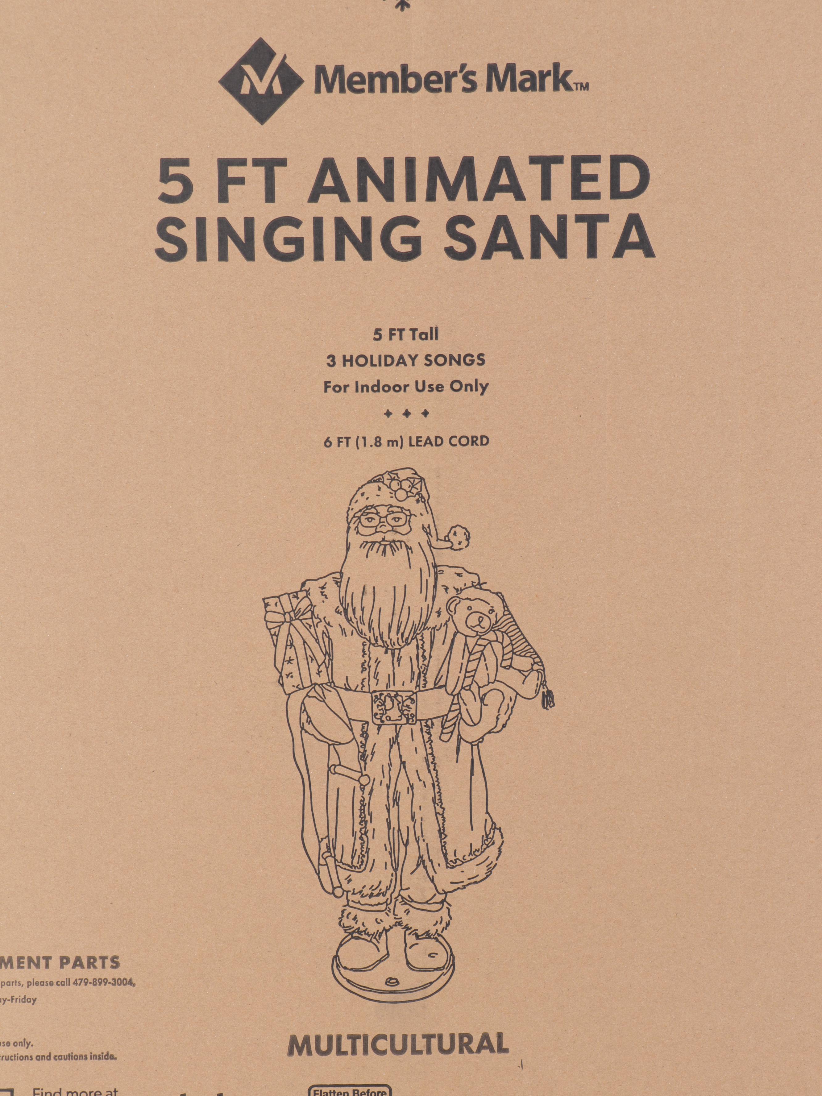 Member's Mark Indoor Animatronic Singing Santa